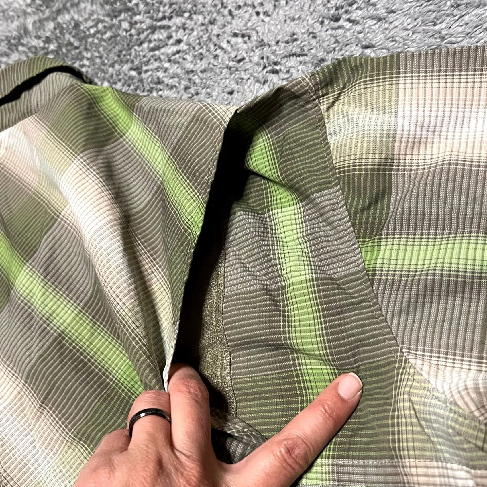 Vintage Columbia Shirt Mens XL Button Up Green Plaid Short Sleeve Performance Size US XL / EU 56 / 4 - 4 Thumbnail