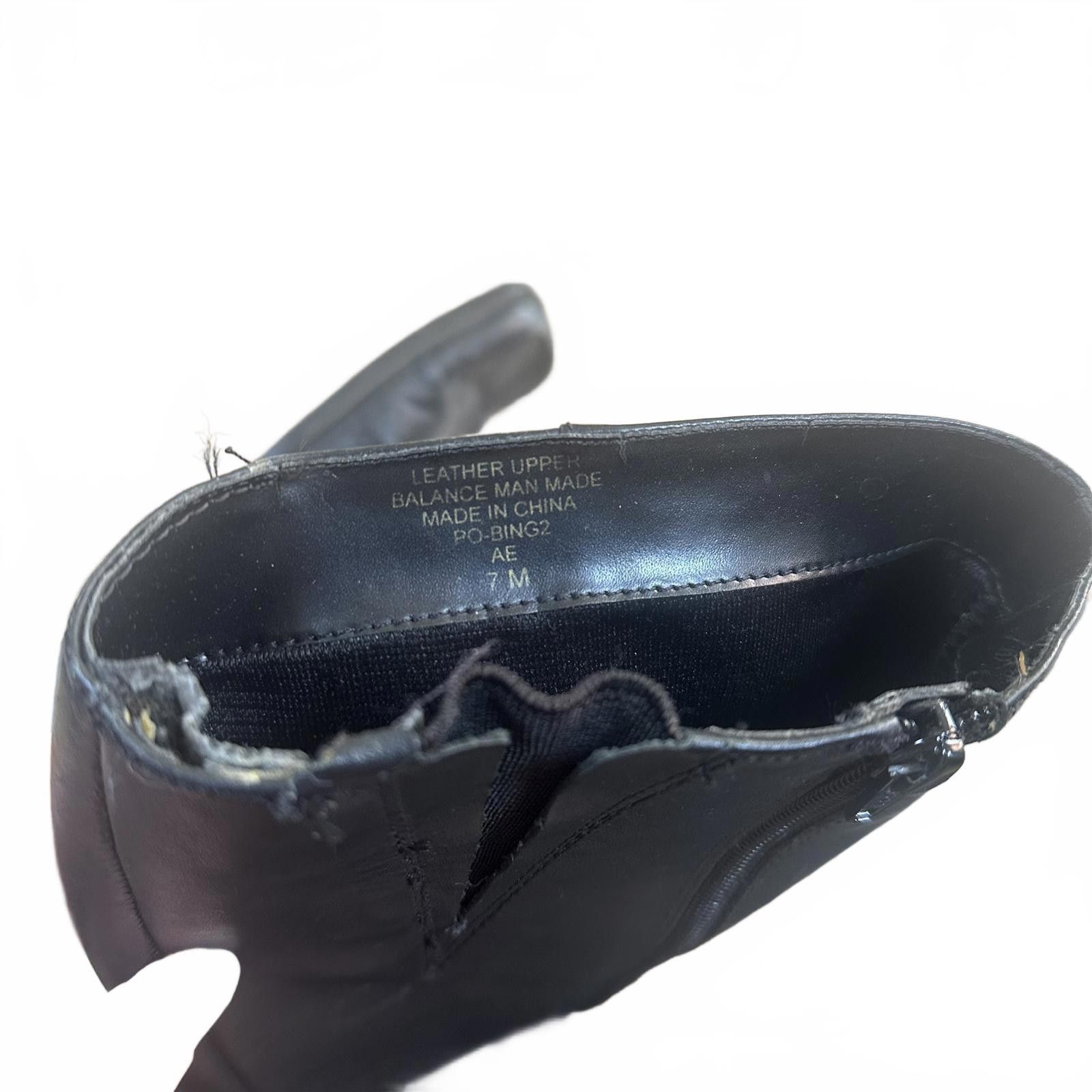 Unknown London Women's Heeled Boots Black Leather 7 Vintage Size US 7 / IT 37 - 3 Thumbnail