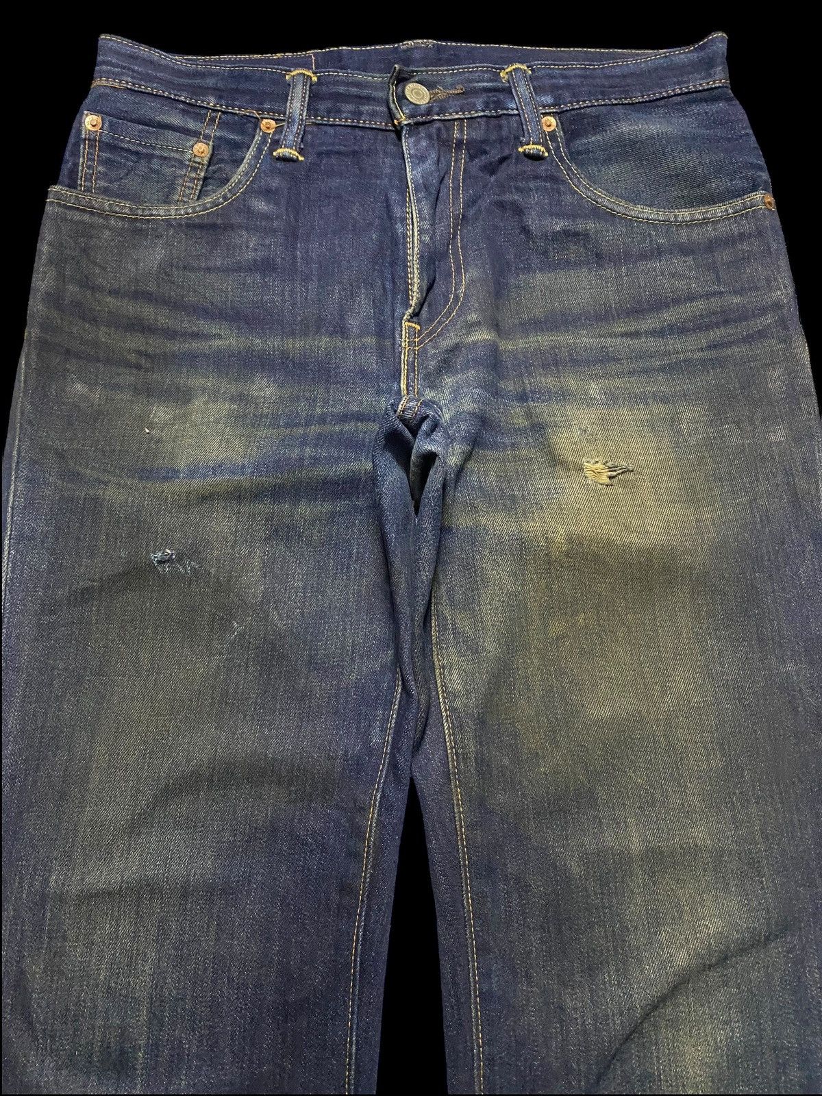 Levi's Levis 502 Mud Wash Distressed Loose Jeans Size US 31 - 3 Thumbnail