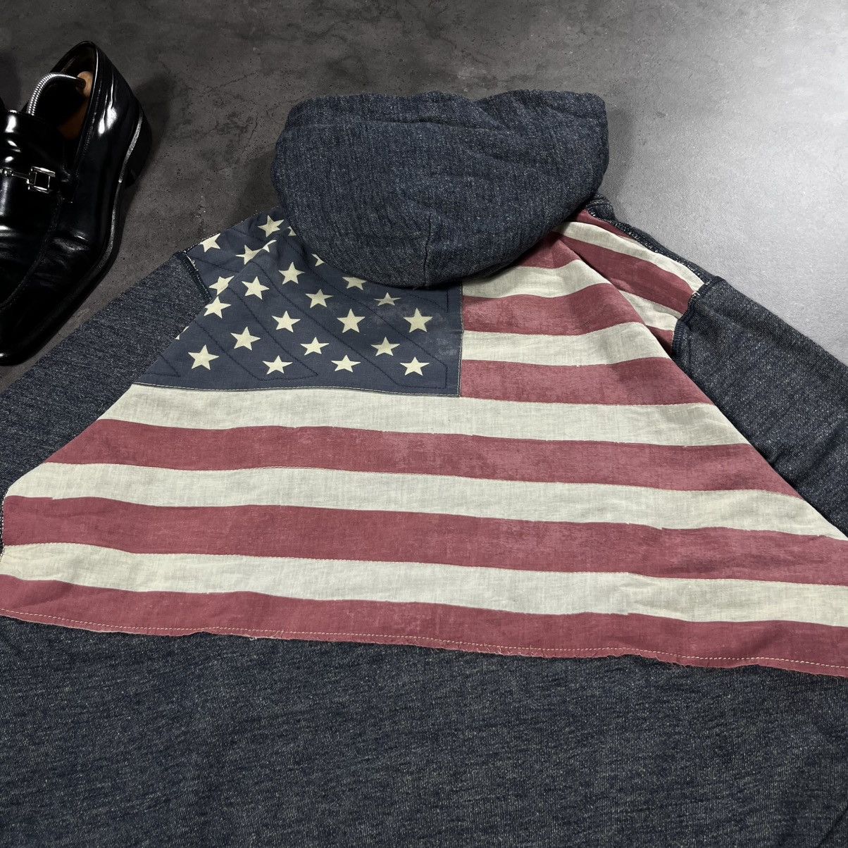 Polo Ralph Lauren Polo Ralph Lauren Vintage Big Logo Flag USA Zip Hoodie Hype Size US XL / EU 56 / 4 - 8 Thumbnail