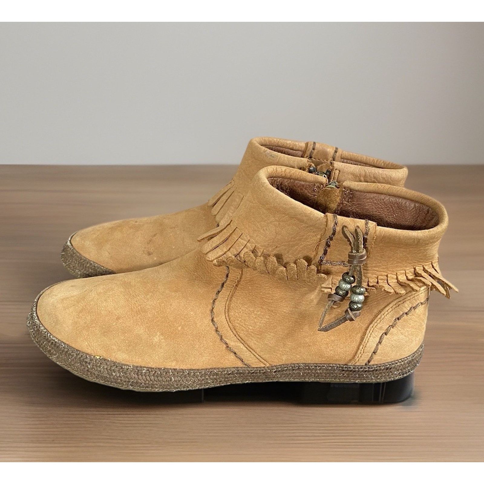 Ugg UGG Tiana Chestnut Suede Ankle boots w Suede Fringe Size 5.5 Size US 5.5 / IT 35.5 - 2 Thumbnail
