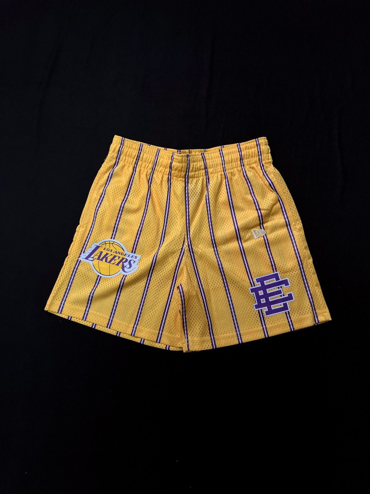 image of Eric Emanuel New Era Nba Los Angeles Lakers Shorts M in Yellow, Men's (Size 30)