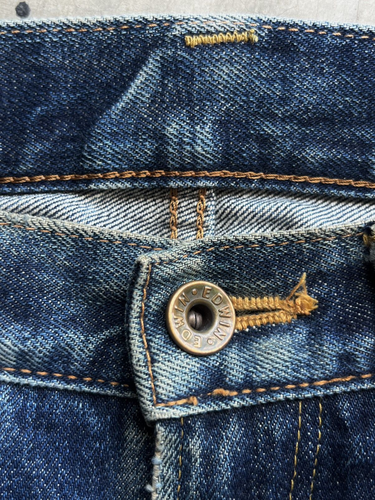 Edwin Vintage Edwin 505 Selvedge Distressed Denim Jeans Size US 31 - 13 Thumbnail