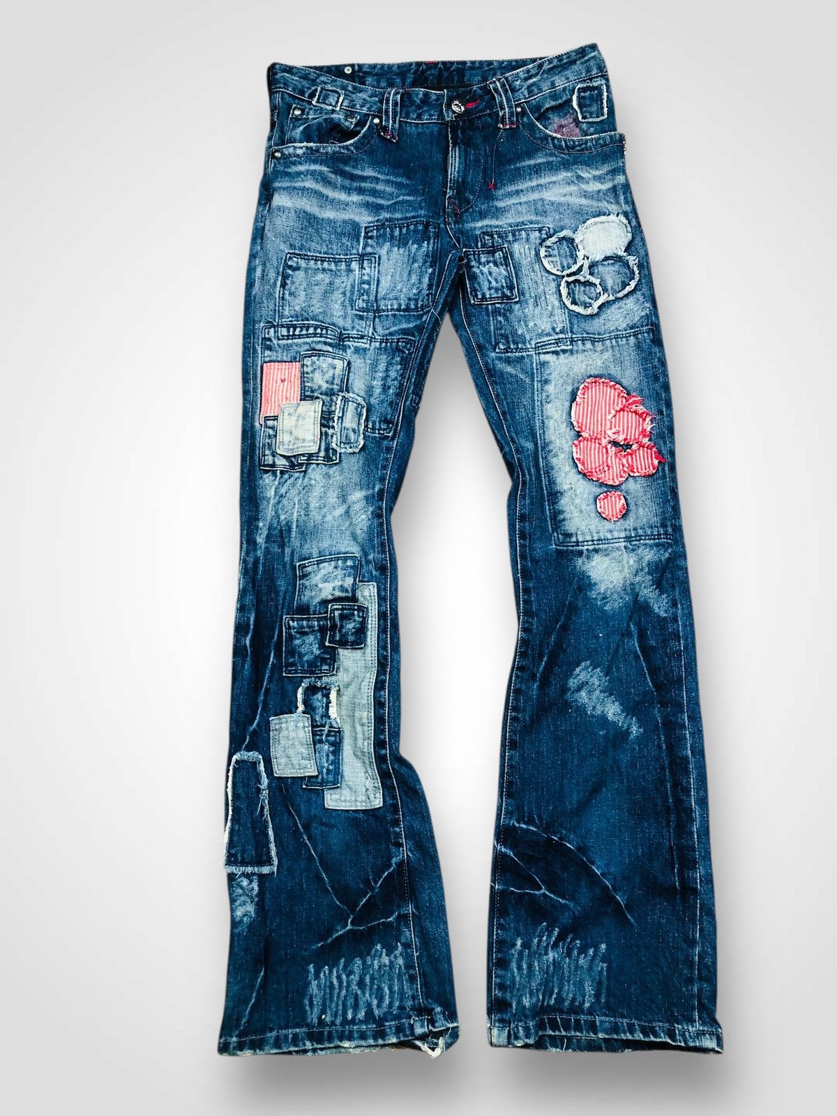 Other Ripped Patch Design Jeans (35) Size US 32 / EU 48 - 1 Thumbnail