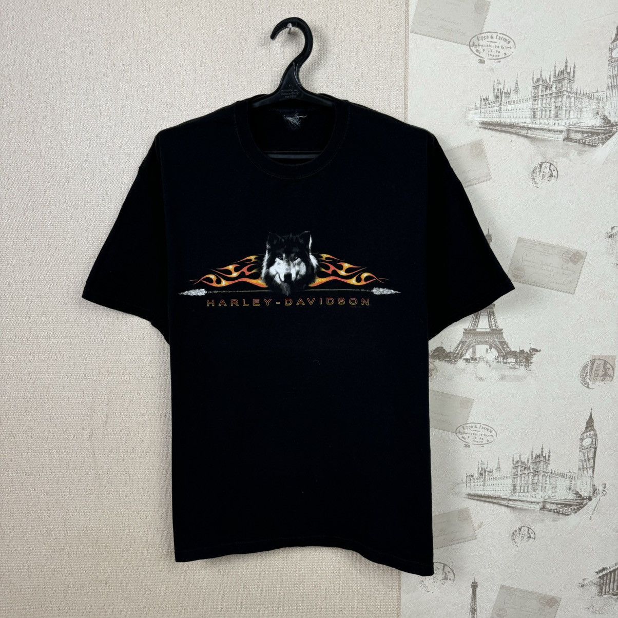 Other Vintage Harley Davidson T shirt Fire Wolf Los Angeles XL Size US XL / EU 56 / 4 - 1 Thumbnail