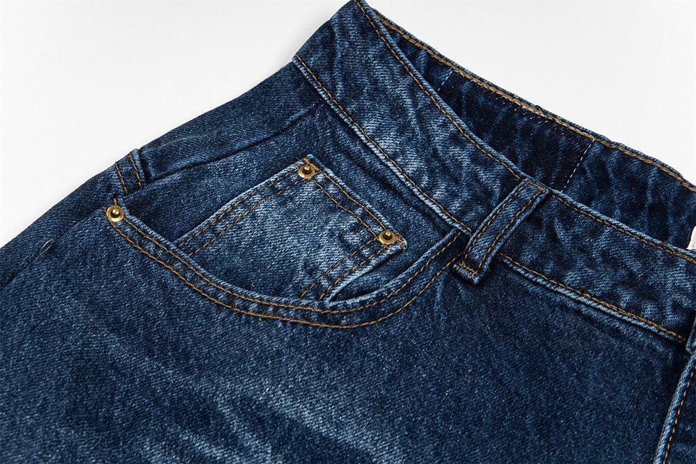 Jean Retro American patchwork washed curved jeans for men Size US 32 / EU 48 - 3 Thumbnail