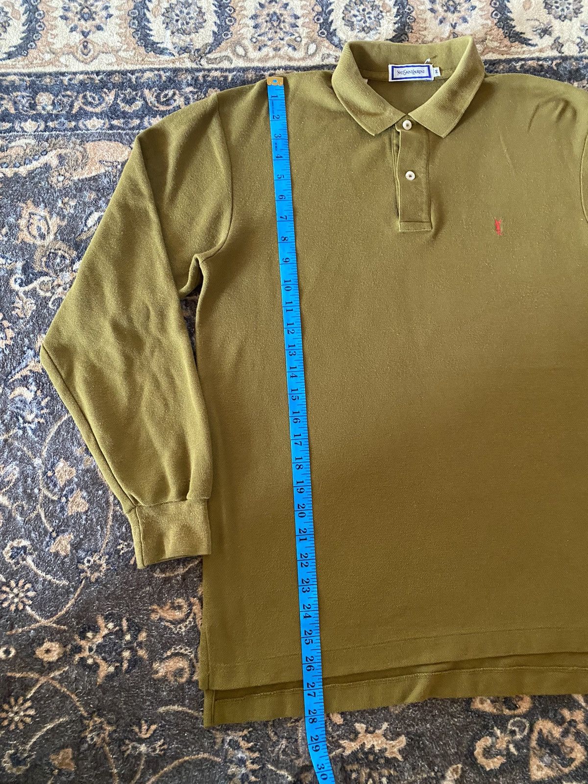Yves Saint Laurent Vintage Yves Saint Laurent Long Sleeve Polo Tee Size US M / EU 48-50 / 2 - 10 Thumbnail