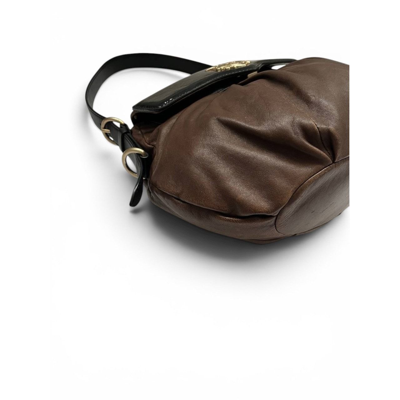 Givenchy Givenchy Draped Leather Brown Shoulder Bag Size ONE SIZE - 4 Thumbnail