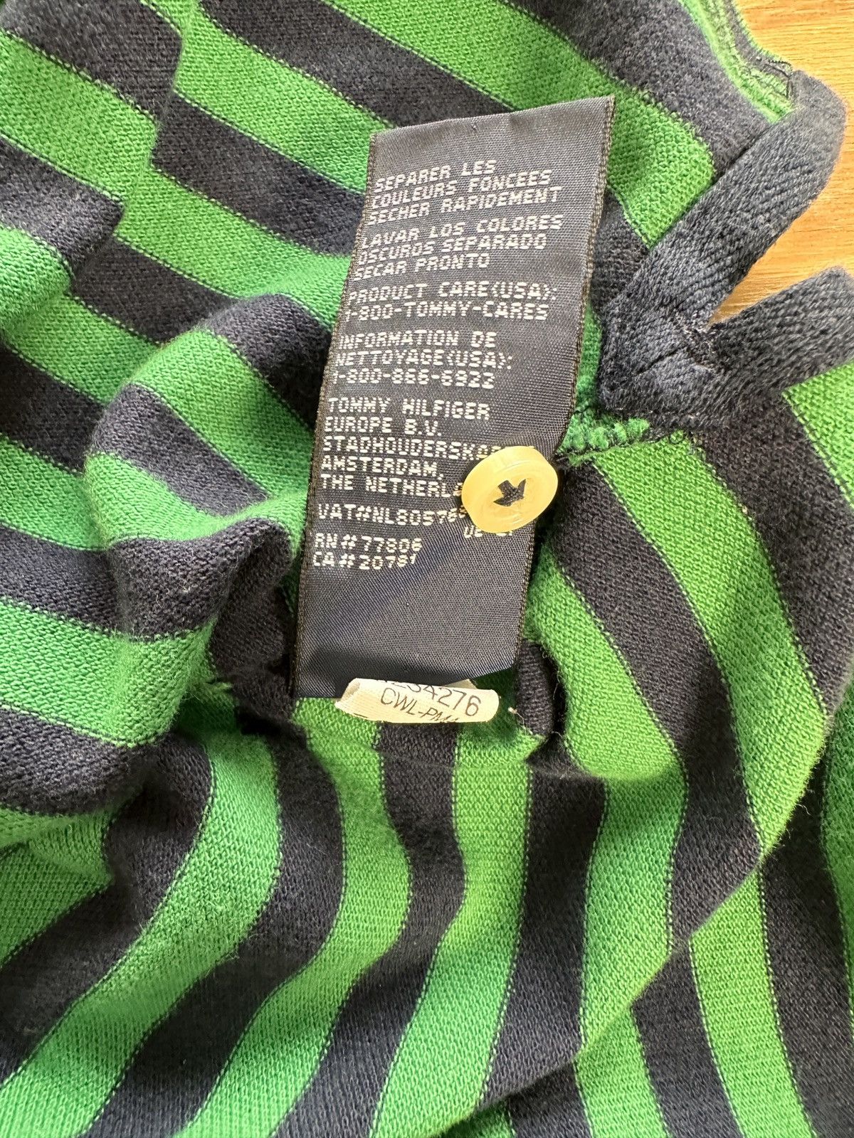 Tommy Hilfiger Tommy Hilfiger green and blue stripped short-sleeve polo. Size US M / EU 48-50 / 2 - 5 Thumbnail