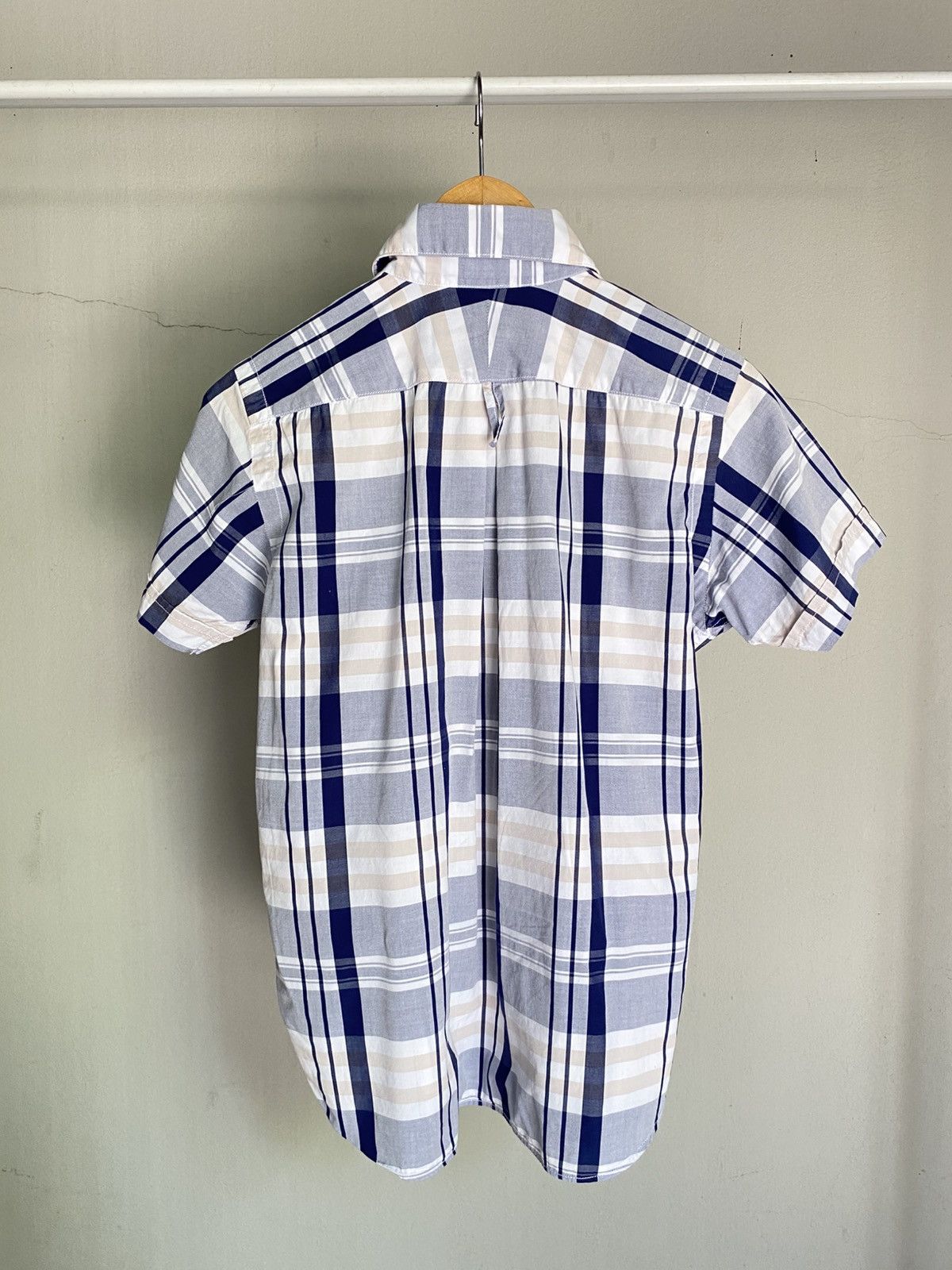 Haversack HAVERSACK Blue-White-Grey Plaid Short-Sleeve Shirt Size US S / EU 44-46 / 1 - 2 Thumbnail
