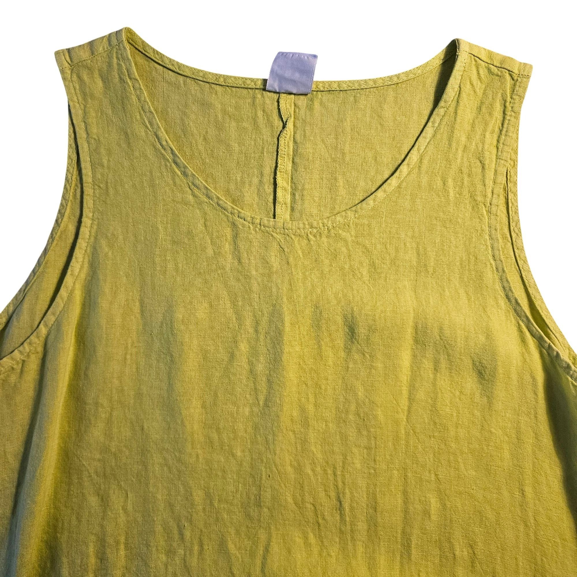 Other Pure Match Woman Lime Green Dress M Minimalist Linen Resort Size M / US 6-8 / IT 42-44 - 5 Thumbnail