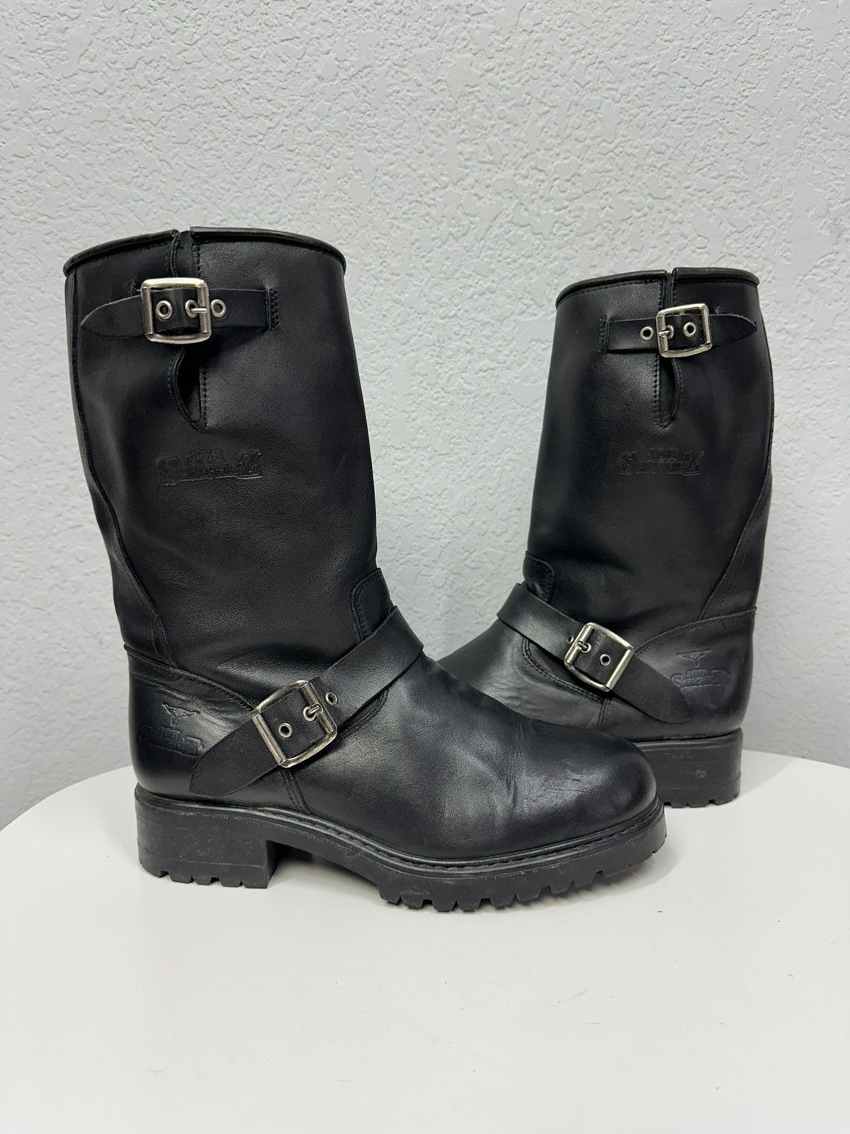 If Six Was Nine Vintage Italian AS 98 Rick Owens Style Leather Biker Boots Size US 8 / EU 41 - 1 Thumbnail