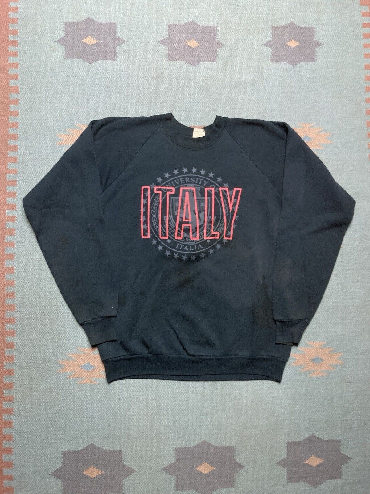 Fruit Of The Loom × Vintage VTG 80s sweatshirt Italy university of Italia graphic XL Size US XL / EU 56 / 4 - 1 Thumbnail
