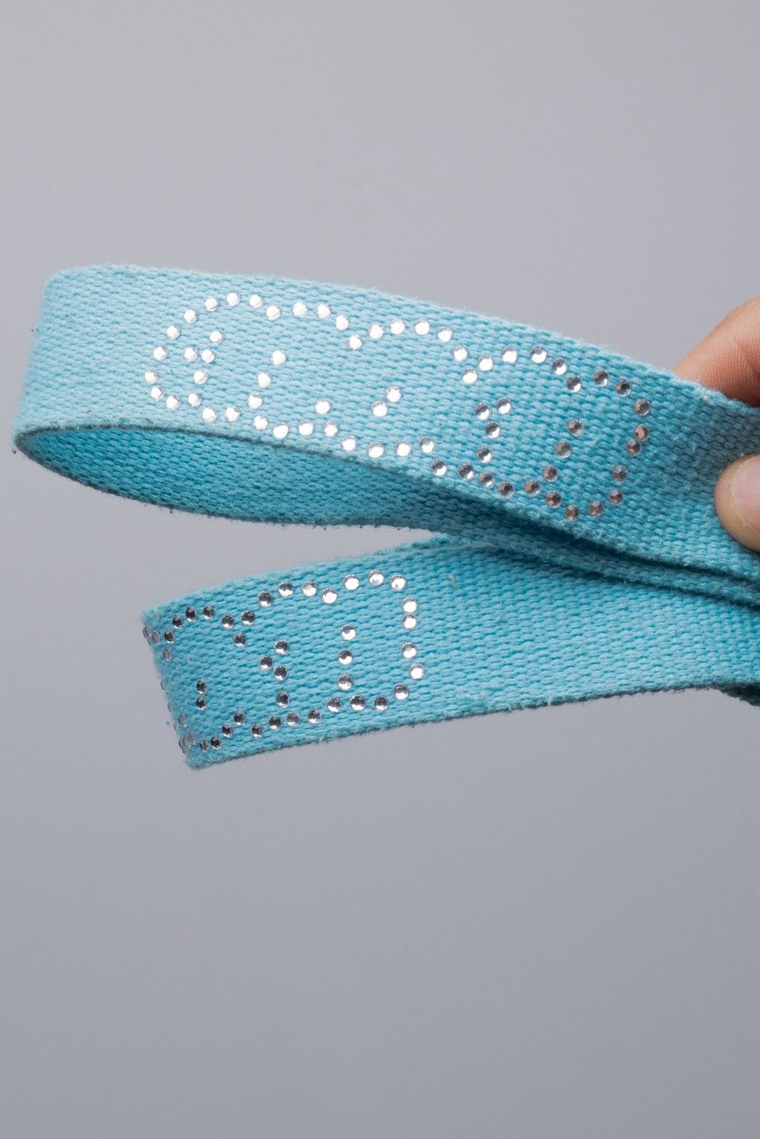 Other Blue Studded “WOW” Belt Size 28 - 4 Thumbnail