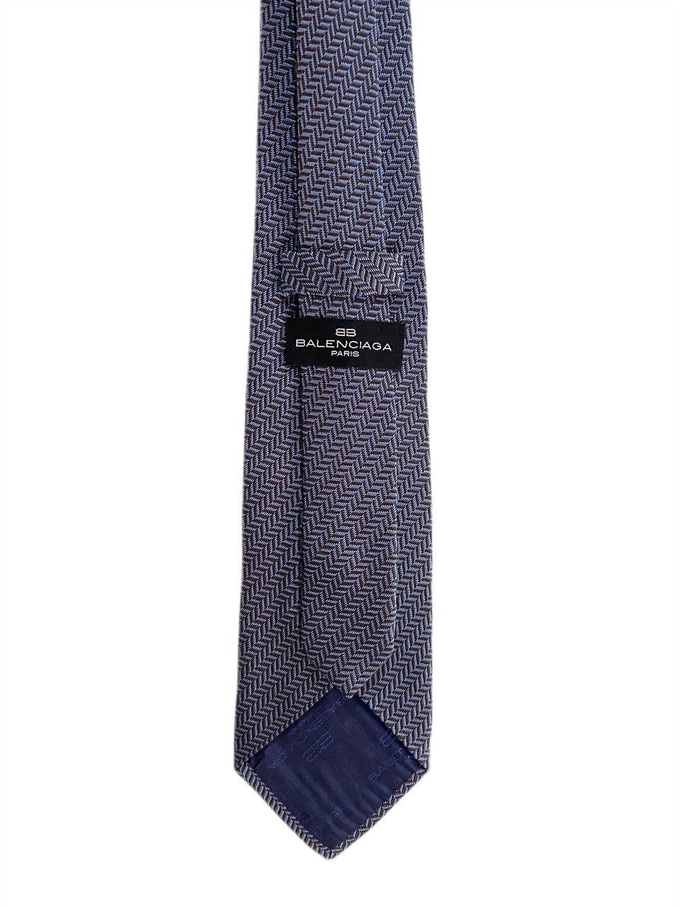 Balenciaga Balenciaga BB Graphic ZigZag Classic Casual Silk Tie Vintage Size ONE SIZE - 5 Thumbnail