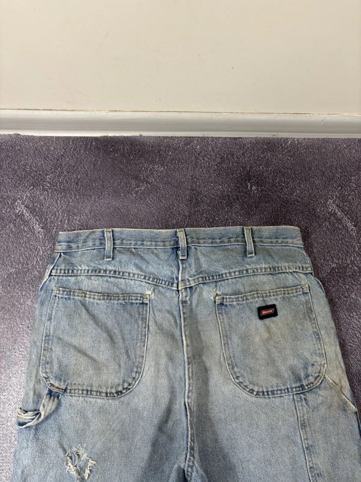 Dickies × Vintage Vintage Dickies USA Distressed Denim Baggy Shorts Jorts Size US 38 / EU 54 - 5 Thumbnail