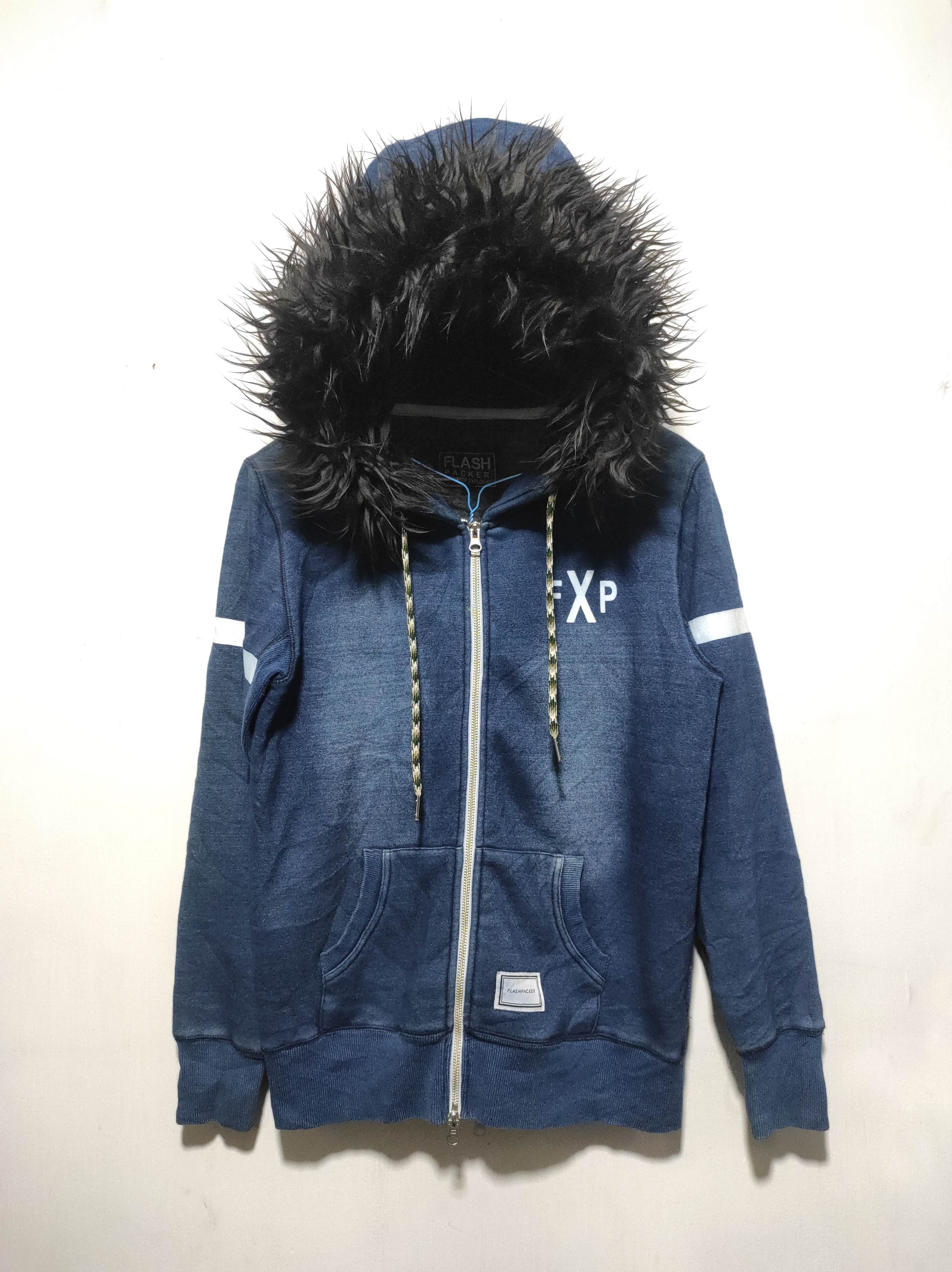 Japanese Brand Flash Packer Sherpa Denim Double Zip fur hoodie LGB style Size US M / EU 48-50 / 2 - 14 Thumbnail