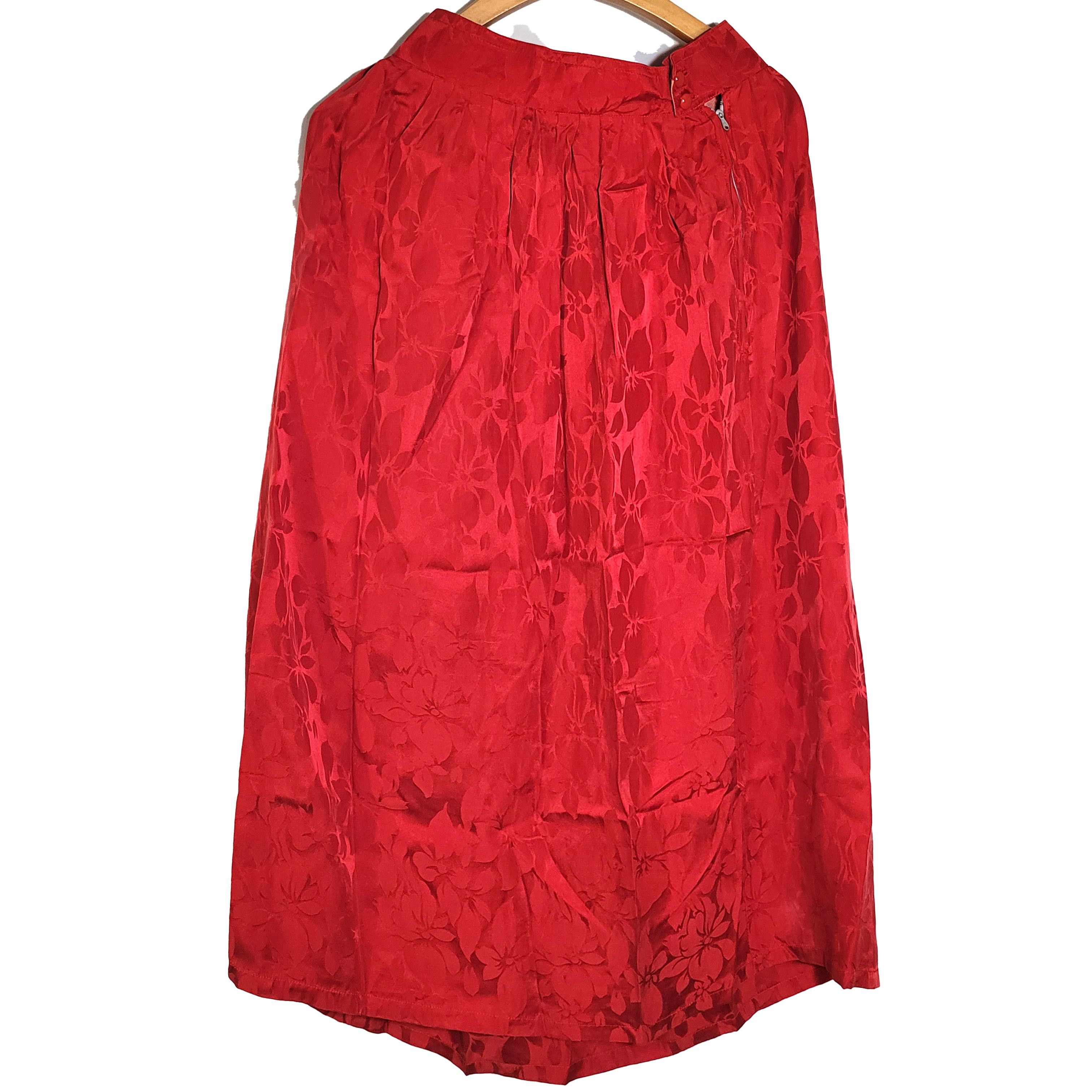 Other Women's 100% Silk Size XXXS A-Line Skirt SCB043 Size 22" - 2 Thumbnail