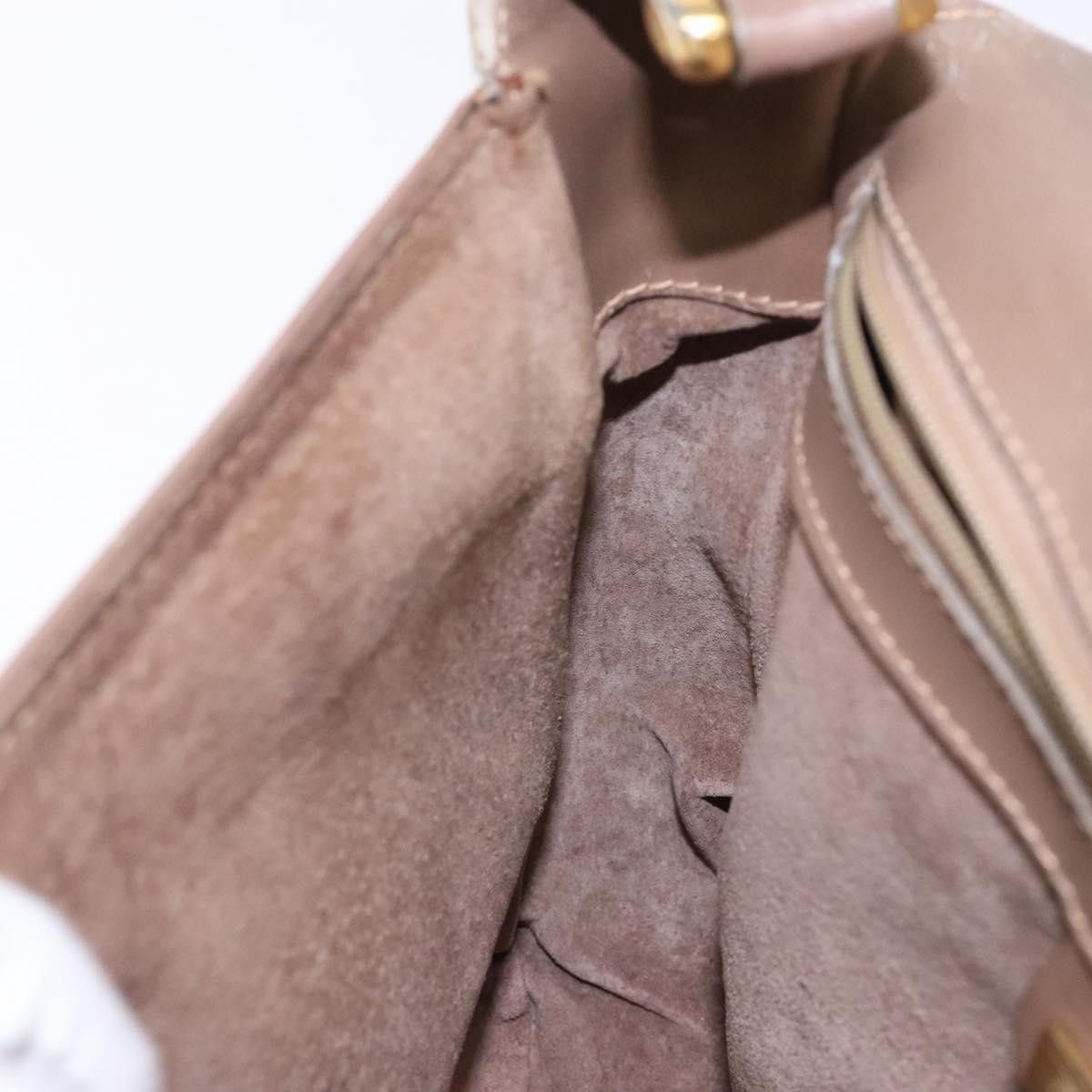 GUCCI Shoulder Bag Leather Beige Gold 001 115 001 115