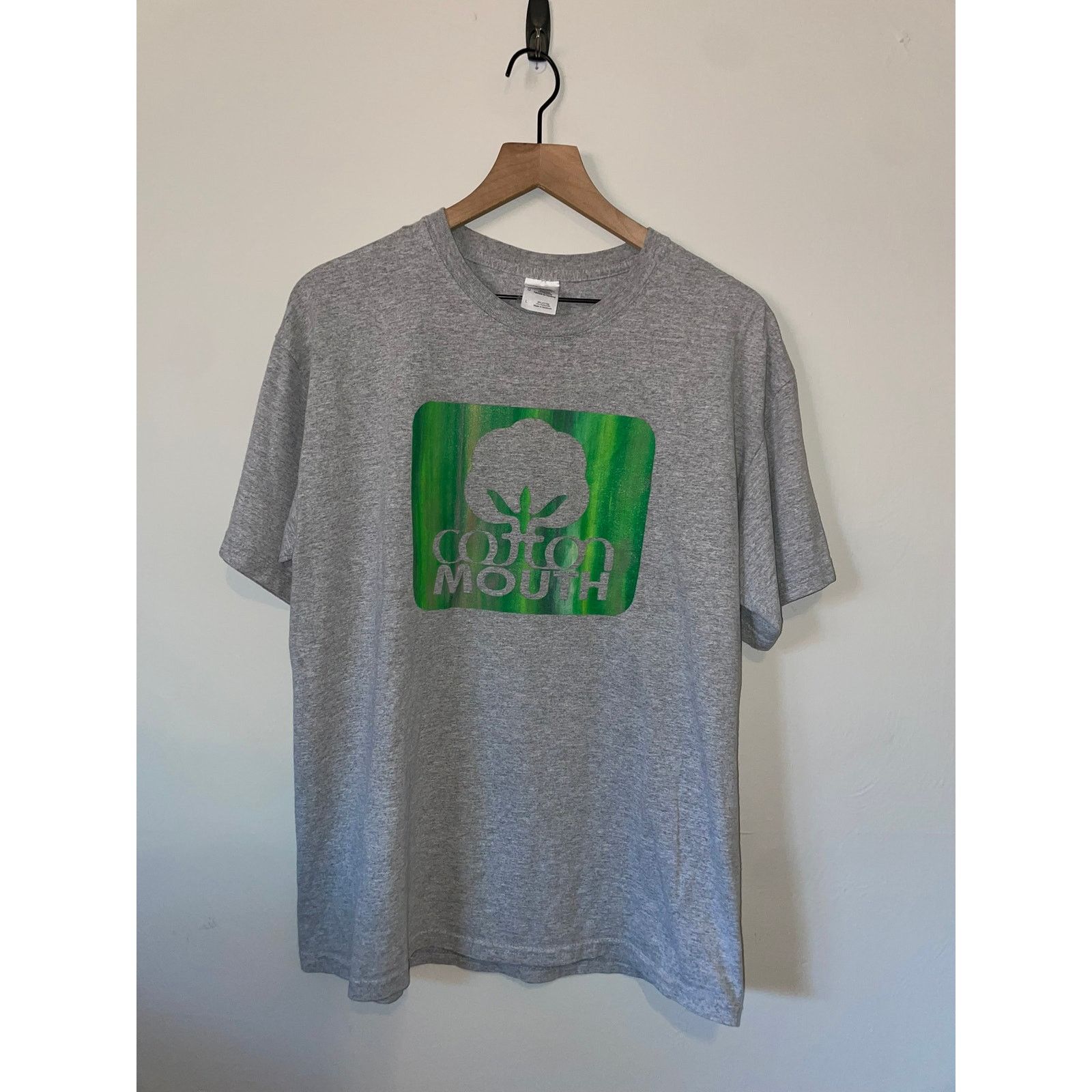 Gildan Vintage Weed Shirt Cottonmouth Cotton Mouth Gray Tee 2000s L Size US L / EU 52-54 / 3 - 1 Thumbnail