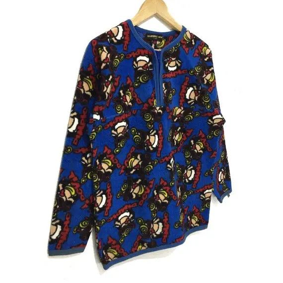 Hysteric Glamour HYSTERIC GLAMOUR AOP Japan Anime Manga Fleece Sweater Jacket Size S / US 4 / IT 40 - 8 Thumbnail