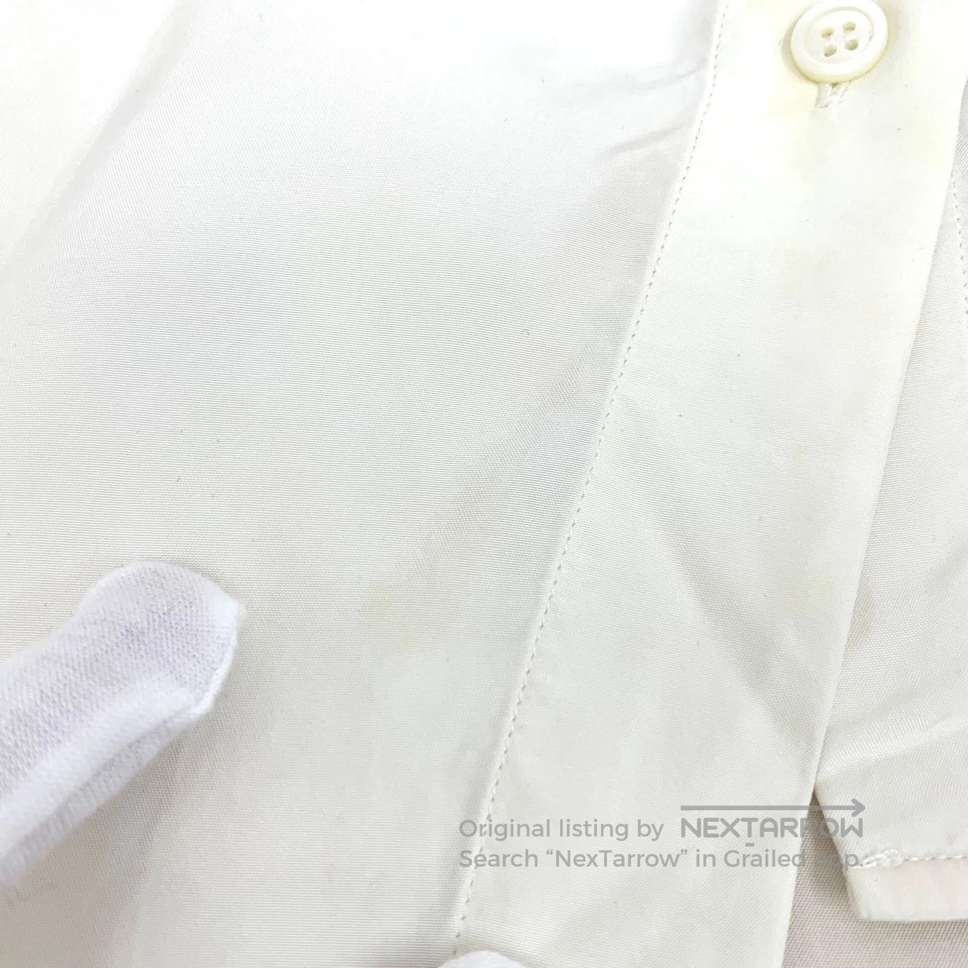 Loewe Loewe White Logo Silk V-Neck Shirt. Size S / US 4 / IT 40 - 9 Thumbnail