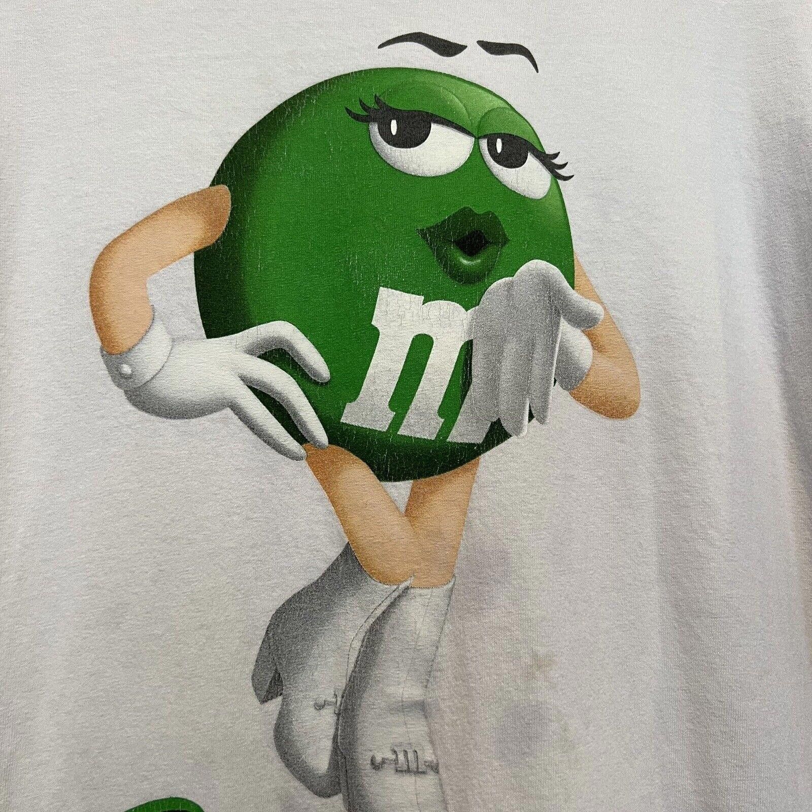 Designer Vintage 90’s RARE Green M&M’s Chocolate Candy Shirt Size 2XL Size US XXL / EU 58 / 5 - 3 Thumbnail