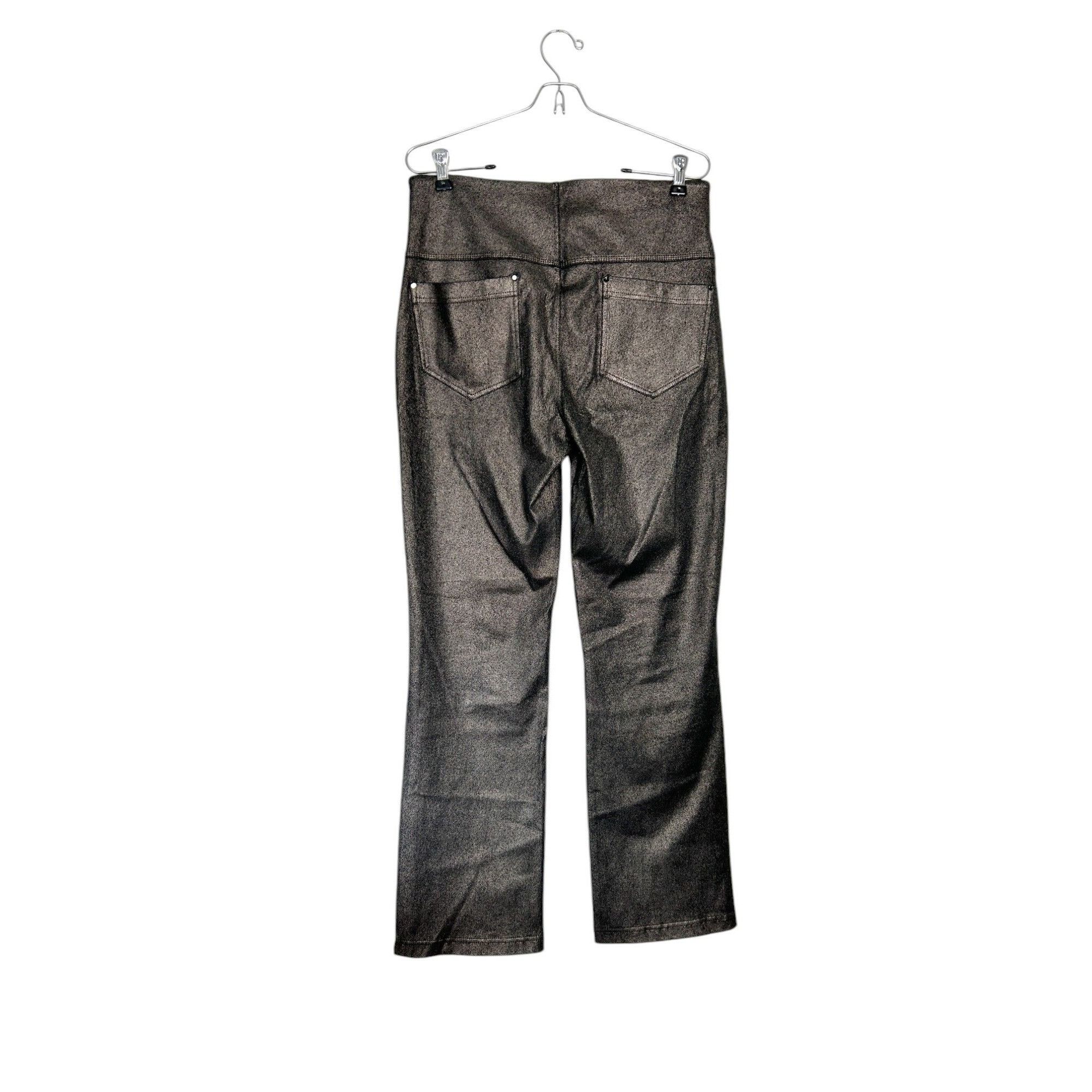 Other Lyssé Metallic Coated Baby Boot Knit Denim in Metallic Coco Size 34" / US 12 / IT 48 - 4 Thumbnail