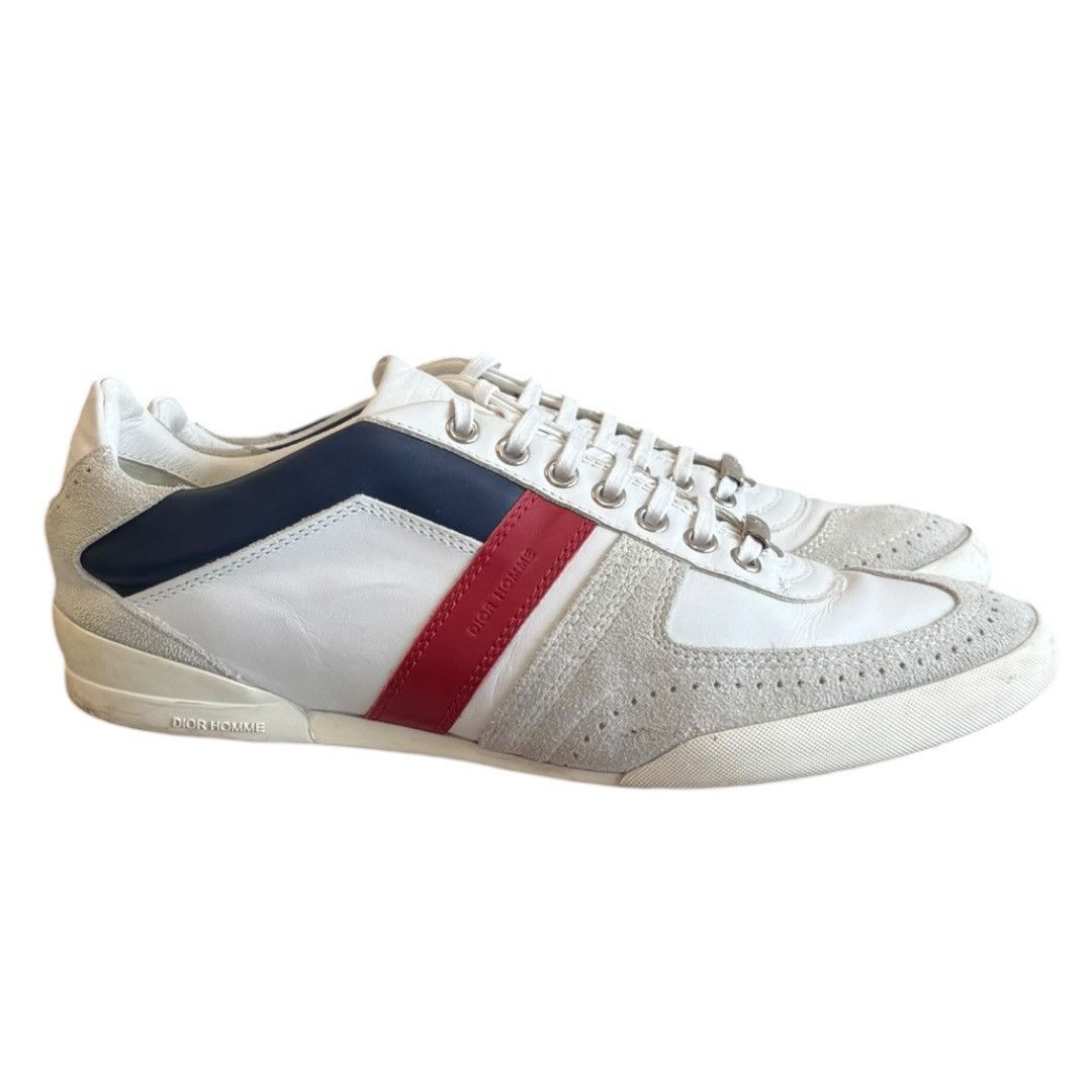 Dior Dior Homme AW08 Calfskin Trainers in White / Blue / Red Size US 9 / EU 42 - 2 Thumbnail