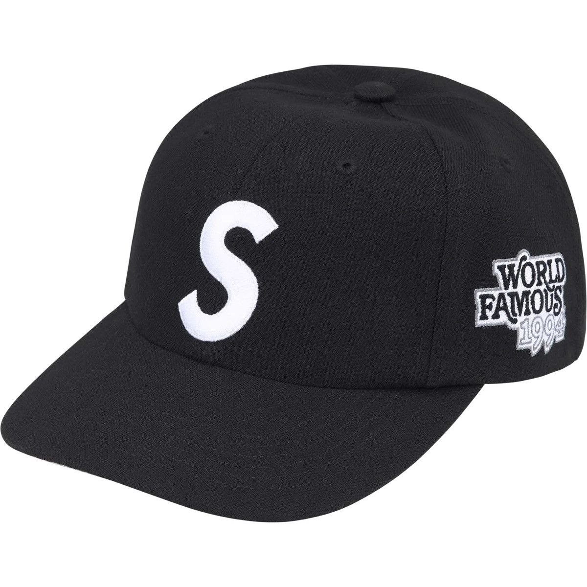Supreme World Famous S Logo 6-Panel (SS25) - $48