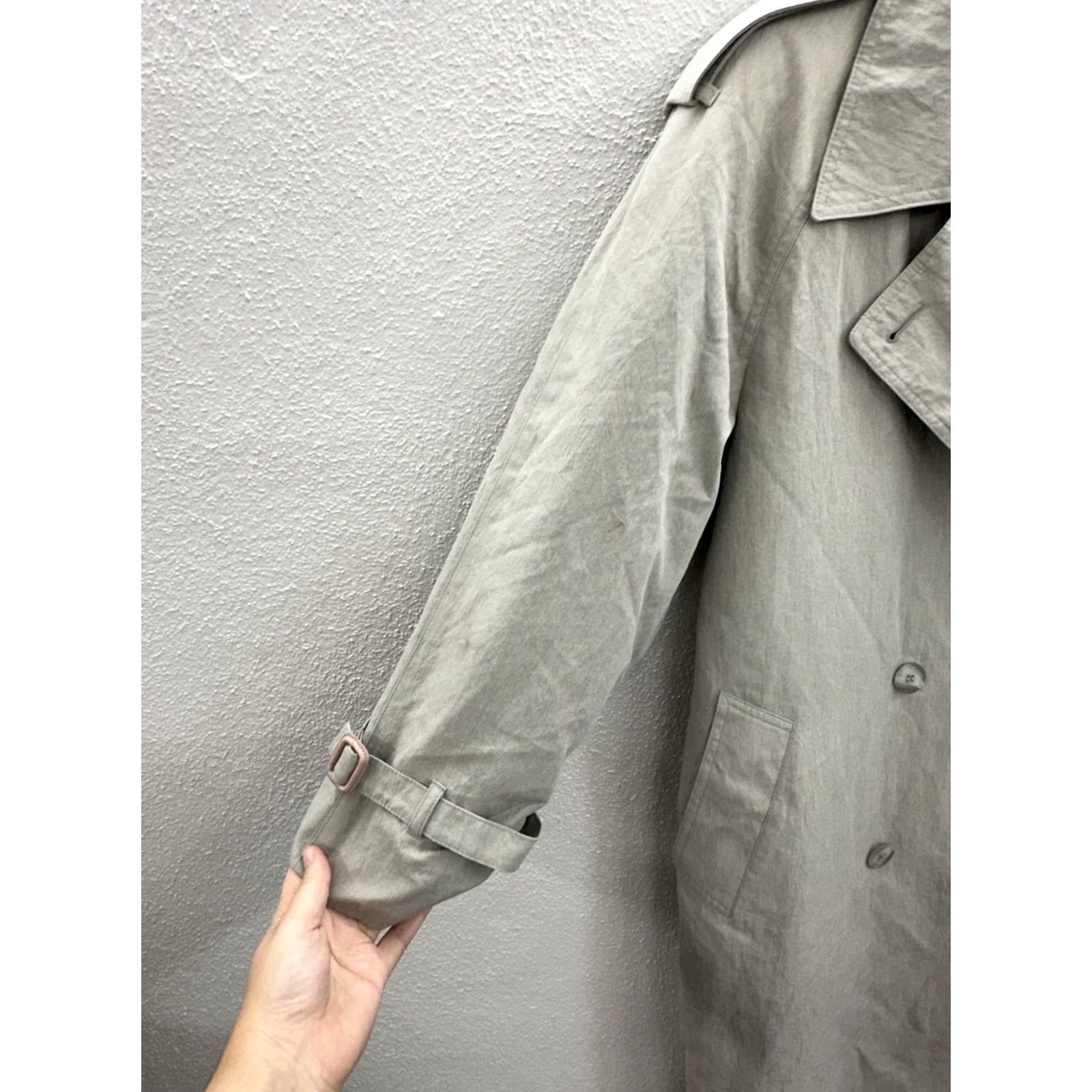 London Fog VINTAGE London Fog Womens Long Trench Coat Petite 12P Brown Thinsulate Lined Coat Womens Size XL / US 12-14 / IT 48-50 - 3 Thumbnail