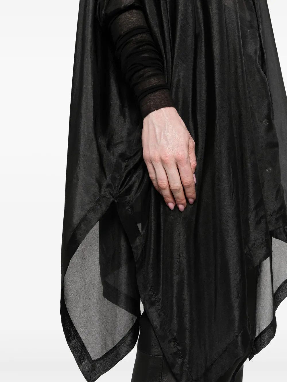 Rick Owens o1y0126 Size : OS / Silk Shirt in Black Size ONE SIZE - 4 Thumbnail