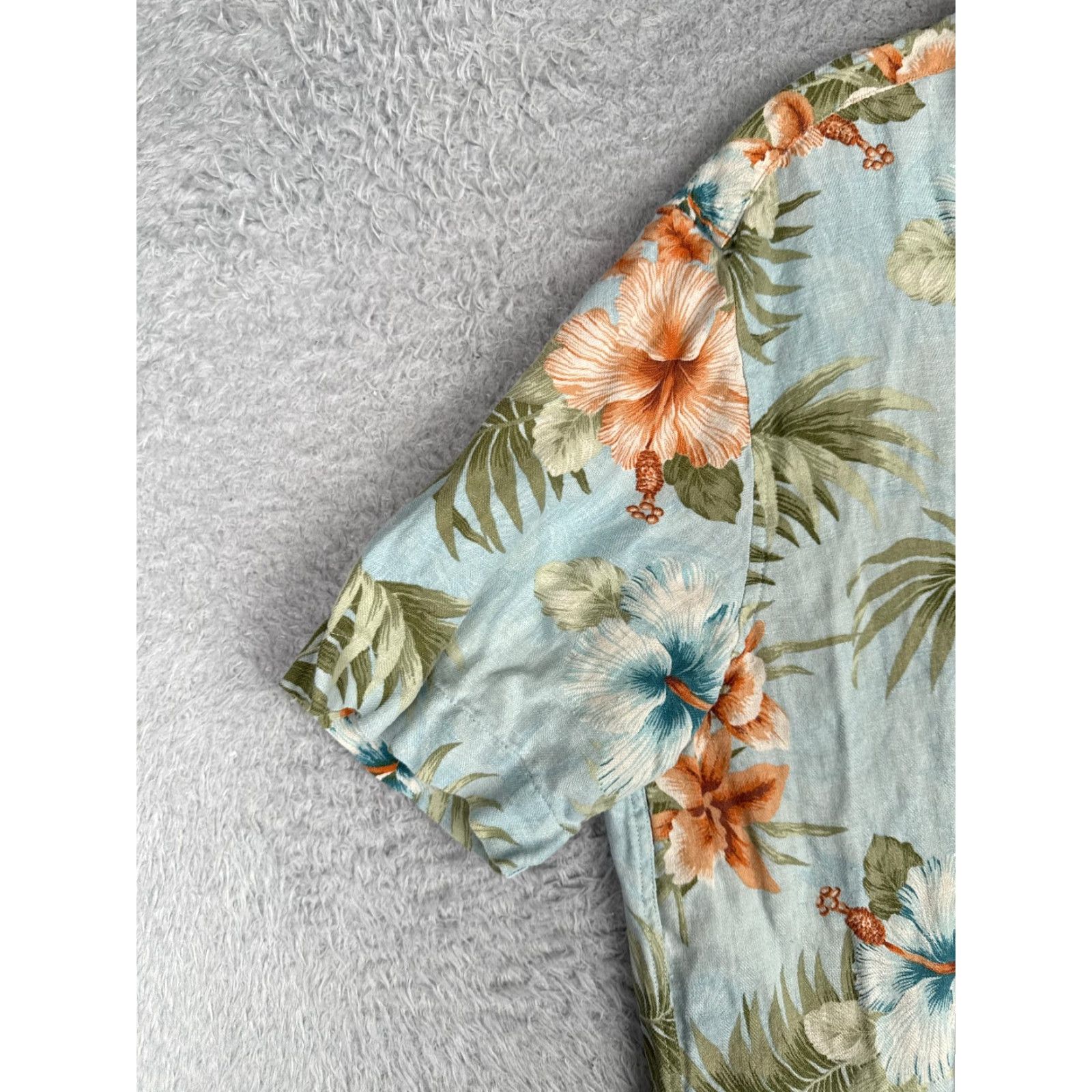 Tasso Elba Tasso Elba Shirt Men Medium Blue Floral Palm Leaf Silk Blend Hawaiian Size US M / EU 48-50 / 2 - 3 Thumbnail