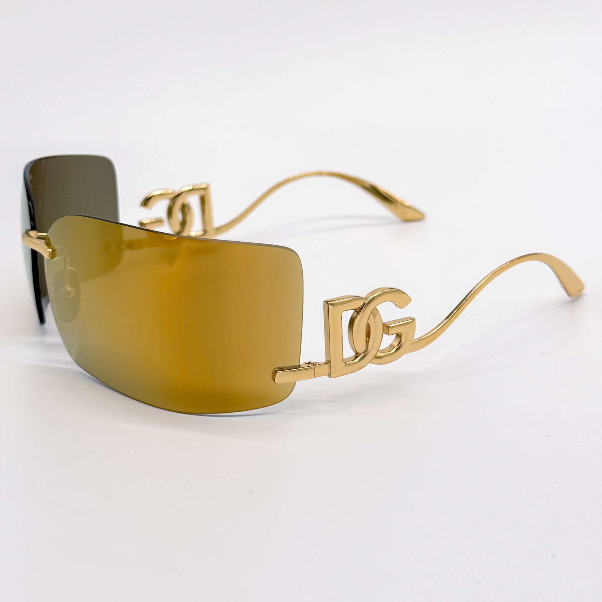 Dolce & Gabbana NEW DG2319 02/5A DOLCE&GABBANA GOLD SHIELD SUNGLASSES DG2319 Size ONE SIZE - 7 Thumbnail