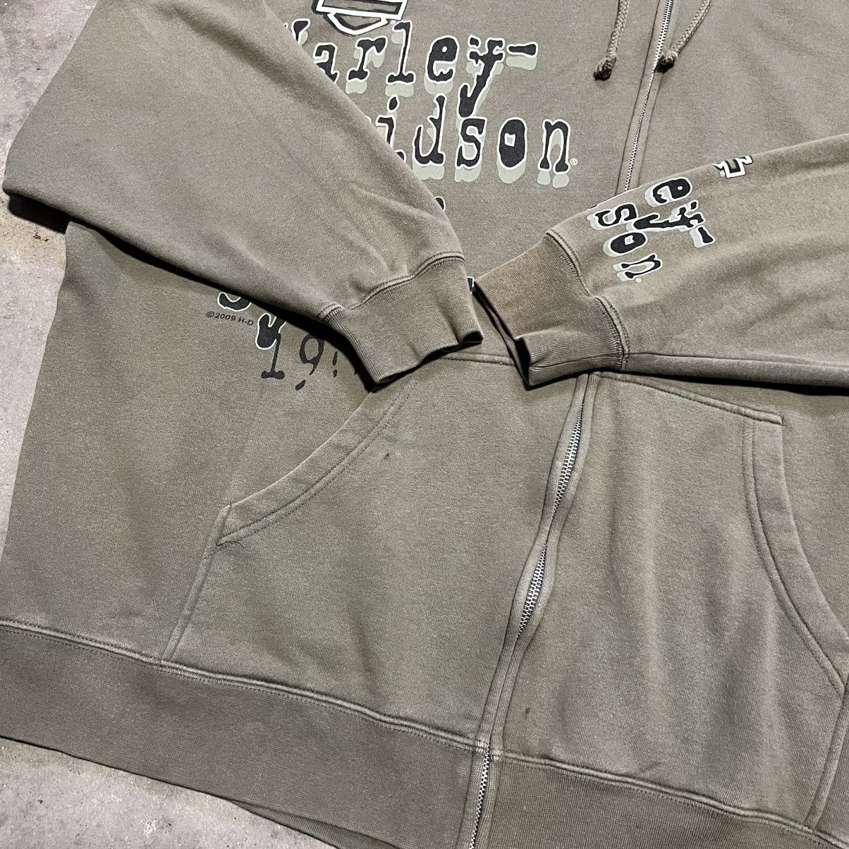 Harley Davidson Vintage Harley Davidson Zip Up Hoodie Sweatshirt Eagle 90s Size US XXL / EU 58 / 5 - 6 Thumbnail
