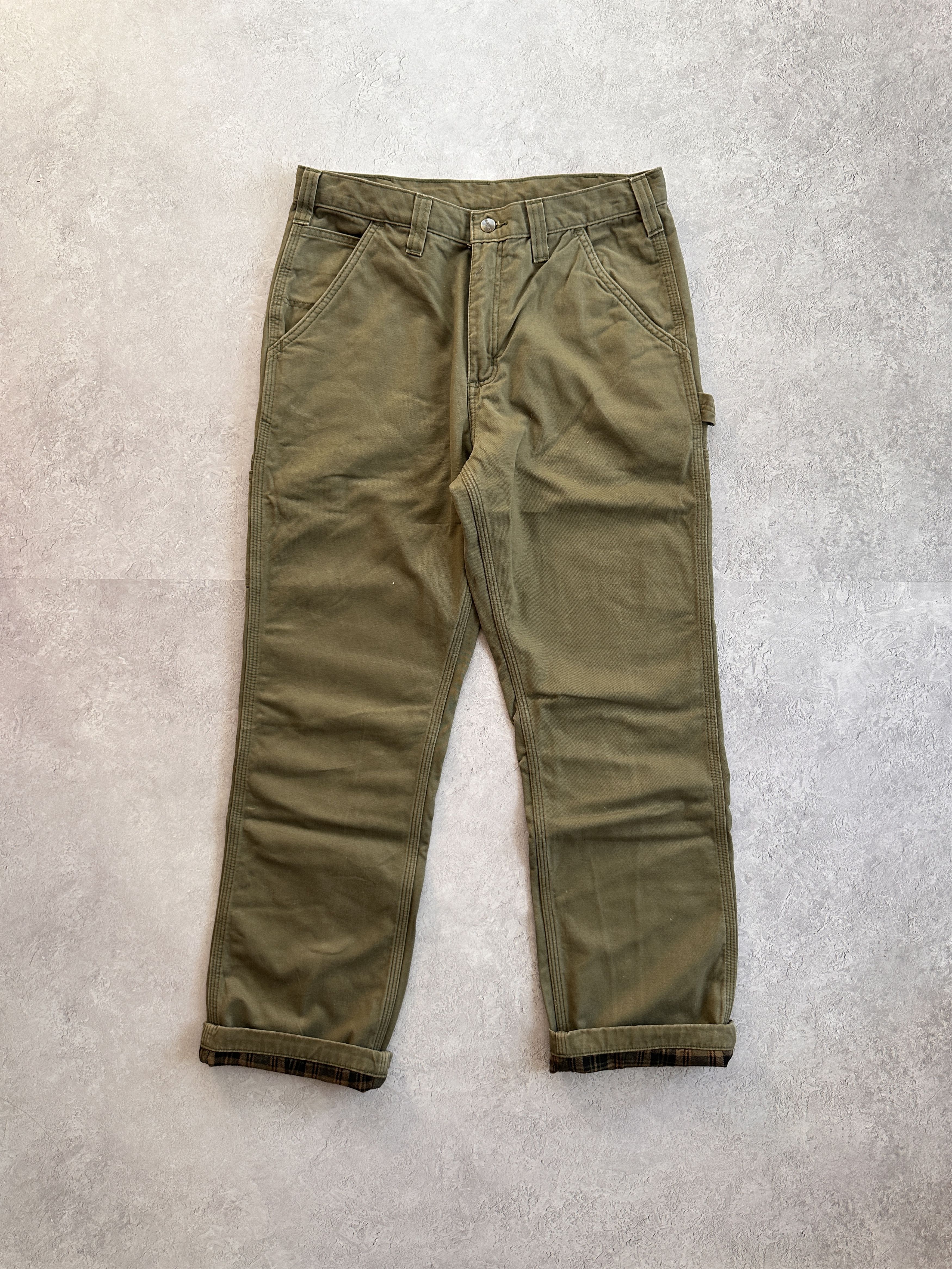 Carhartt × Vintage Vintage Carhartt Workwear Flannel Lined Pant Size US 34 / EU 50 - 2 Thumbnail