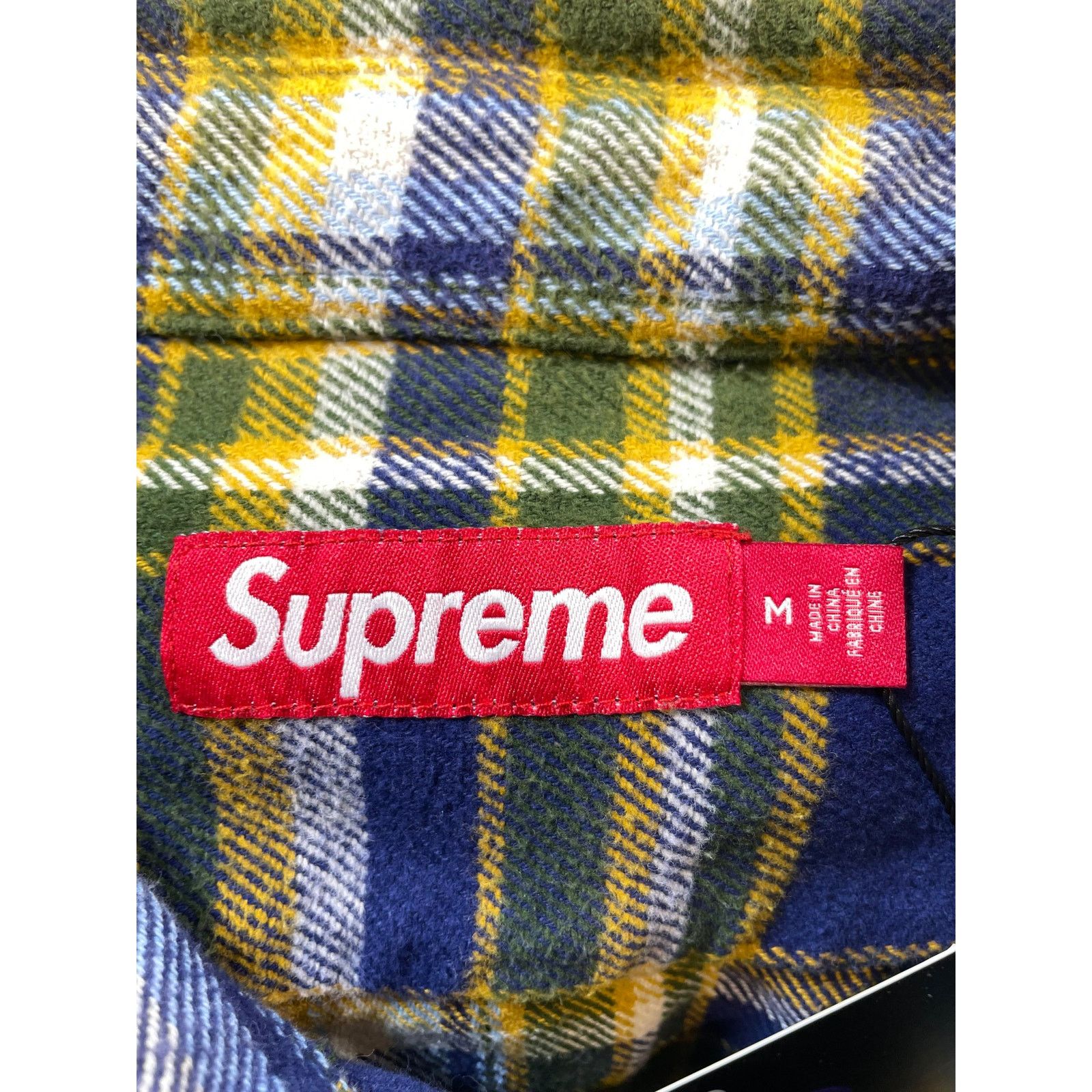 Supreme Supreme Logo Blue & Yellow Flannel Size US M / EU 48-50 / 2 - 3 Thumbnail