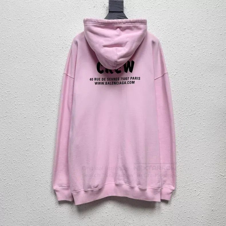 Balenciaga Balenciaga Pink Logo Hoodie Size US S / EU 44-46 / 1 - 2 Thumbnail