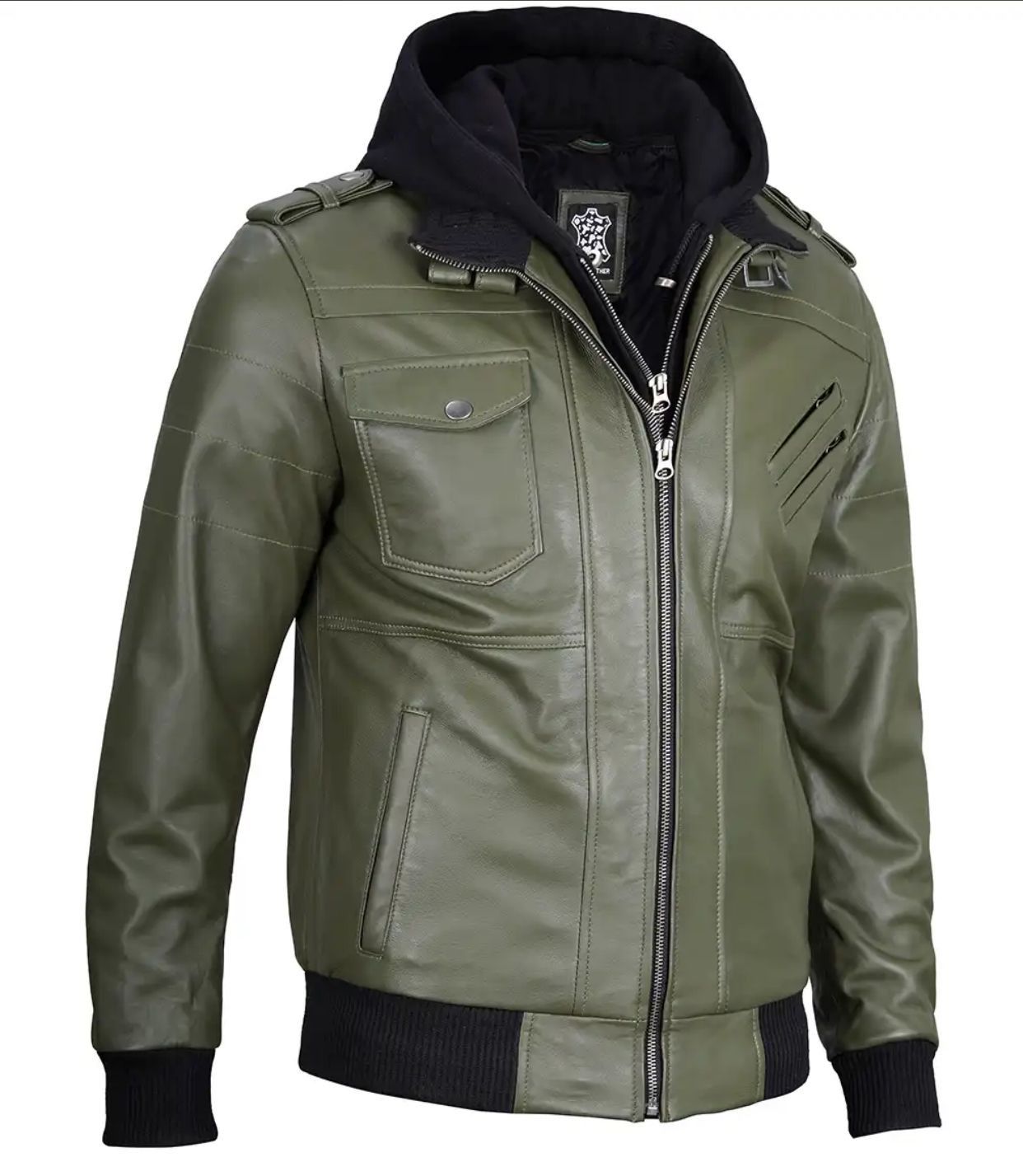 Other Handmade Leather Jacket Mens Leather Jacket Leather Jacket Size US XXL / EU 58 / 5 - 2 Thumbnail