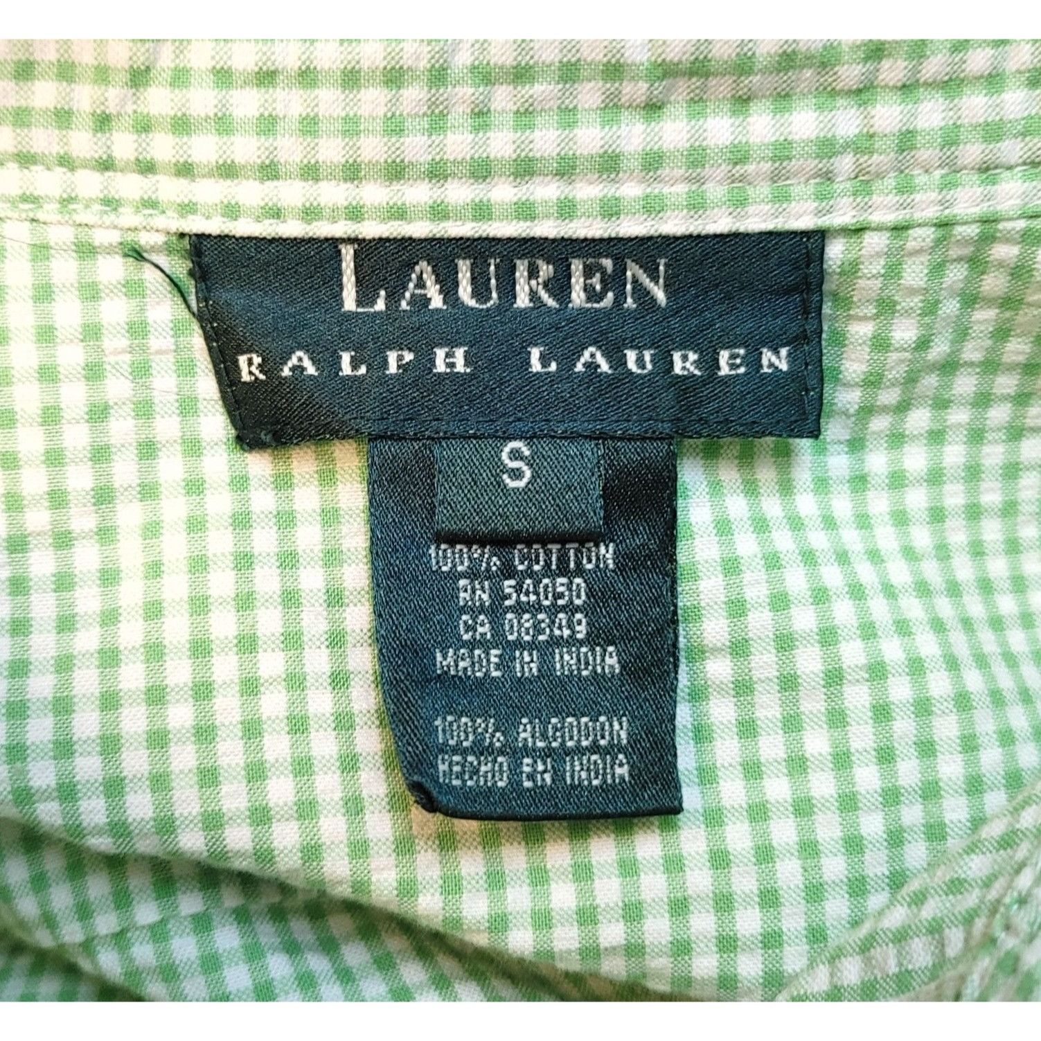 Other Lauren Ralph Lauren White & Green Checkered Button-up Short Size US S / EU 44-46 / 1 - 3 Thumbnail