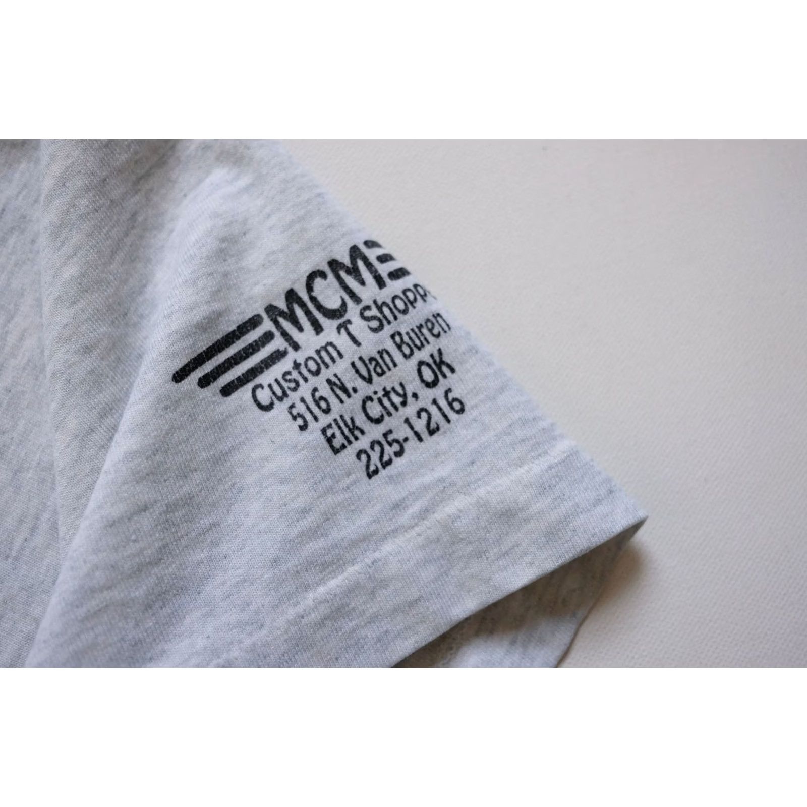 Fruit Of The Loom VINTAGE Fruit of the Loom T-Shirt Gray 90s Marathon Outdoor Camping Single Stitch Crew Neck Short Sleeve MD Men Boys? Size US M / EU 48-50 / 2 - 7 Thumbnail