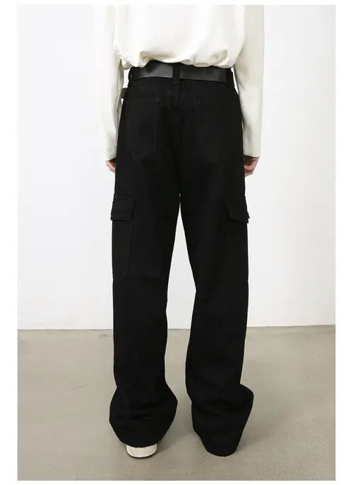 Jean Japanese retro loose straight trend casual workwear jeans Size US 32 / EU 48 - 2 Thumbnail