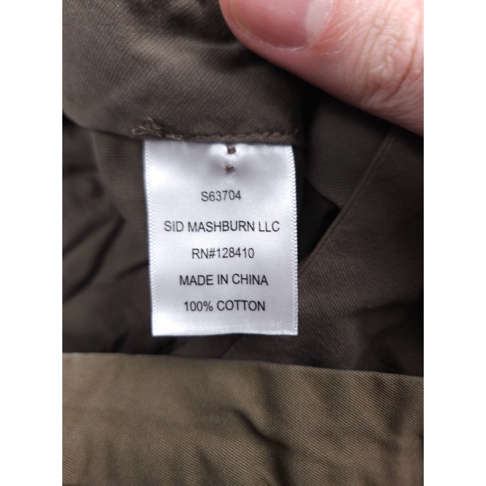 Sid Mashburn Sid Mashburn Mens Pants Chino Cotton Flat Front Brown 34 Regular Straight Inseam 30 Size 32 x 30 Size US 32 / EU 48 - 6 Thumbnail