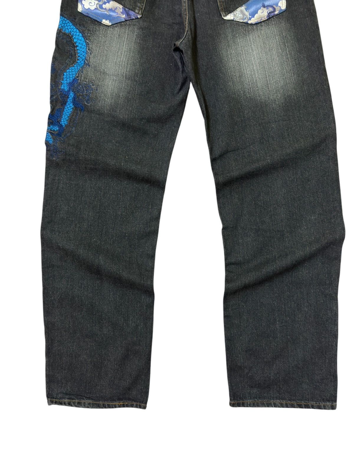 Karakuri Tamashii Karakuri Tamashii Dragon Embroidered Sukajan Denim Jeans Size US 34 / EU 50 - 14 Thumbnail