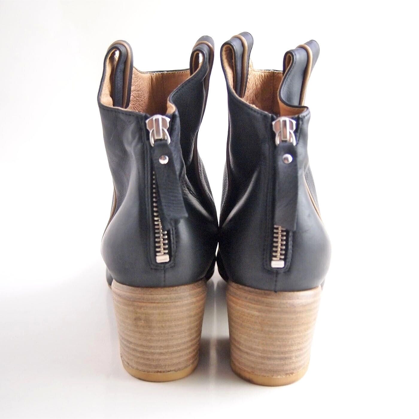 Vic Matie Ankle Boots Black Leather Womens US 11 EU 41