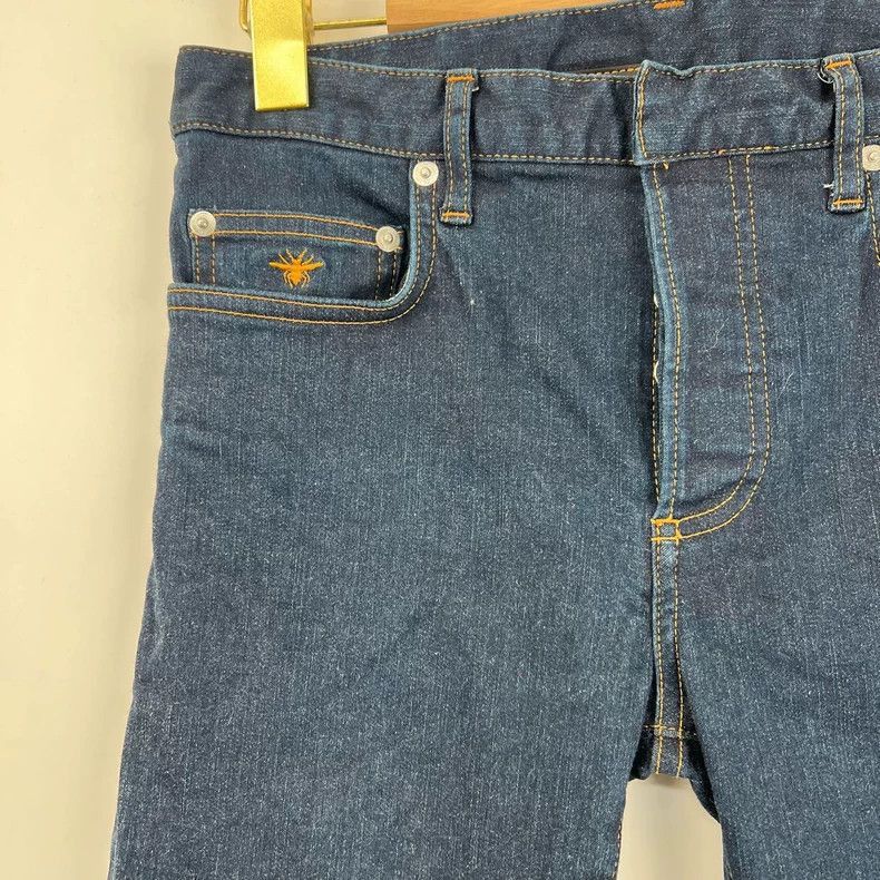 Dior Dior Blue Embroidered Jeans with Honeybee-2505 Size 27" / US 4 / IT 40 - 3 Thumbnail