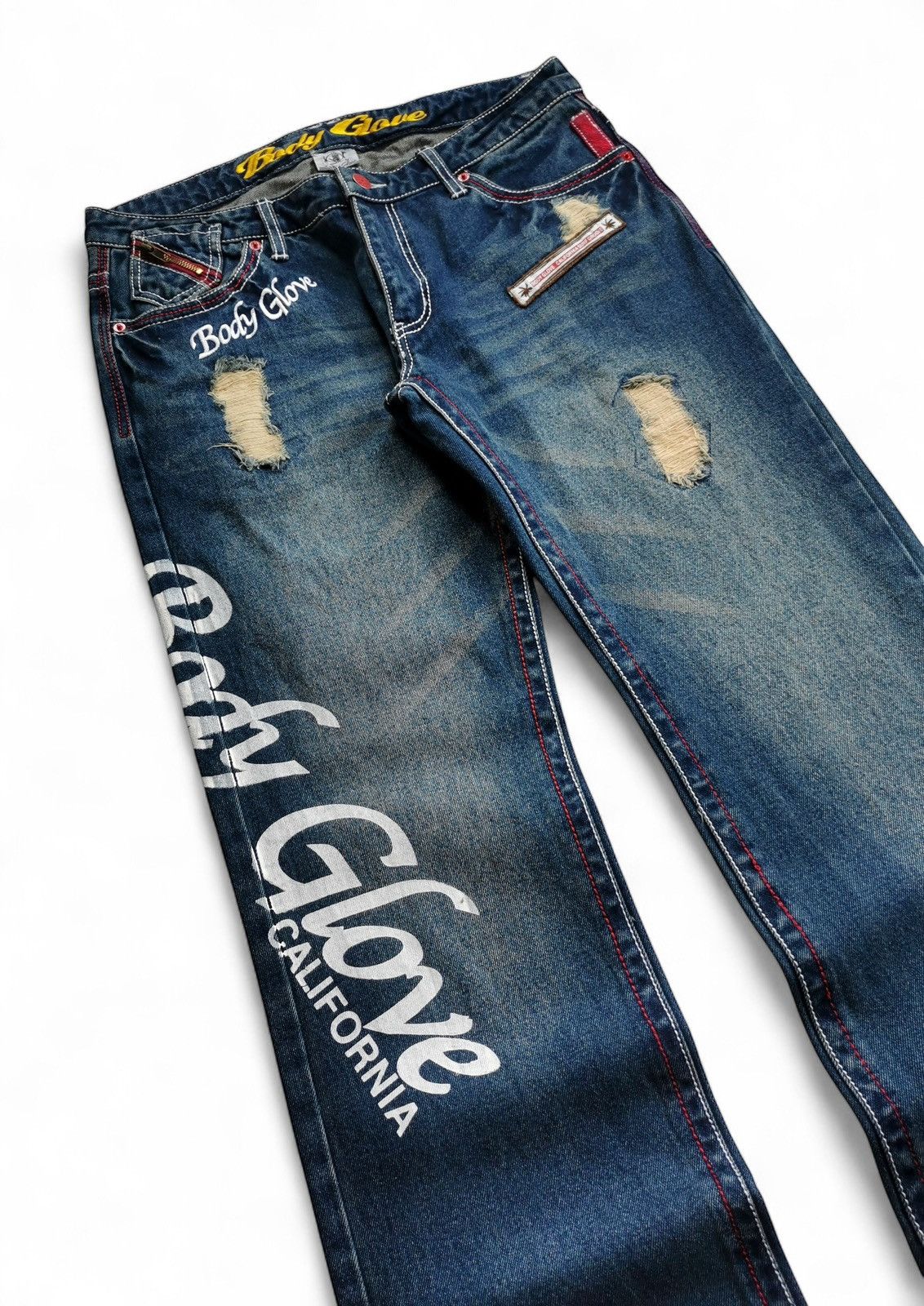 Body Glove 90s Body Glove California Surf Groove Denim Pants Size US 33 - 7 Thumbnail