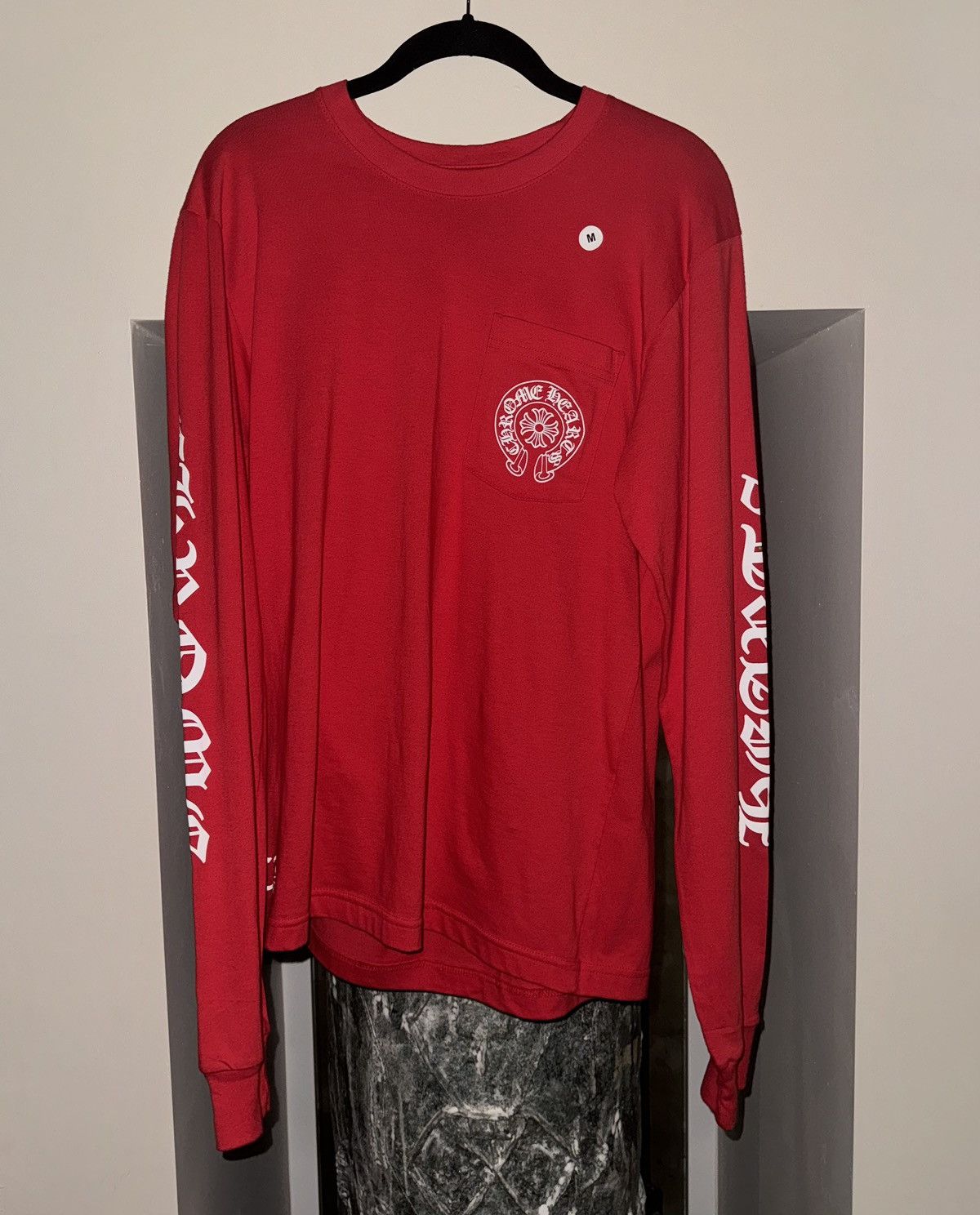CHROME HEARTS Scroll Longsleeve T Shirt Red