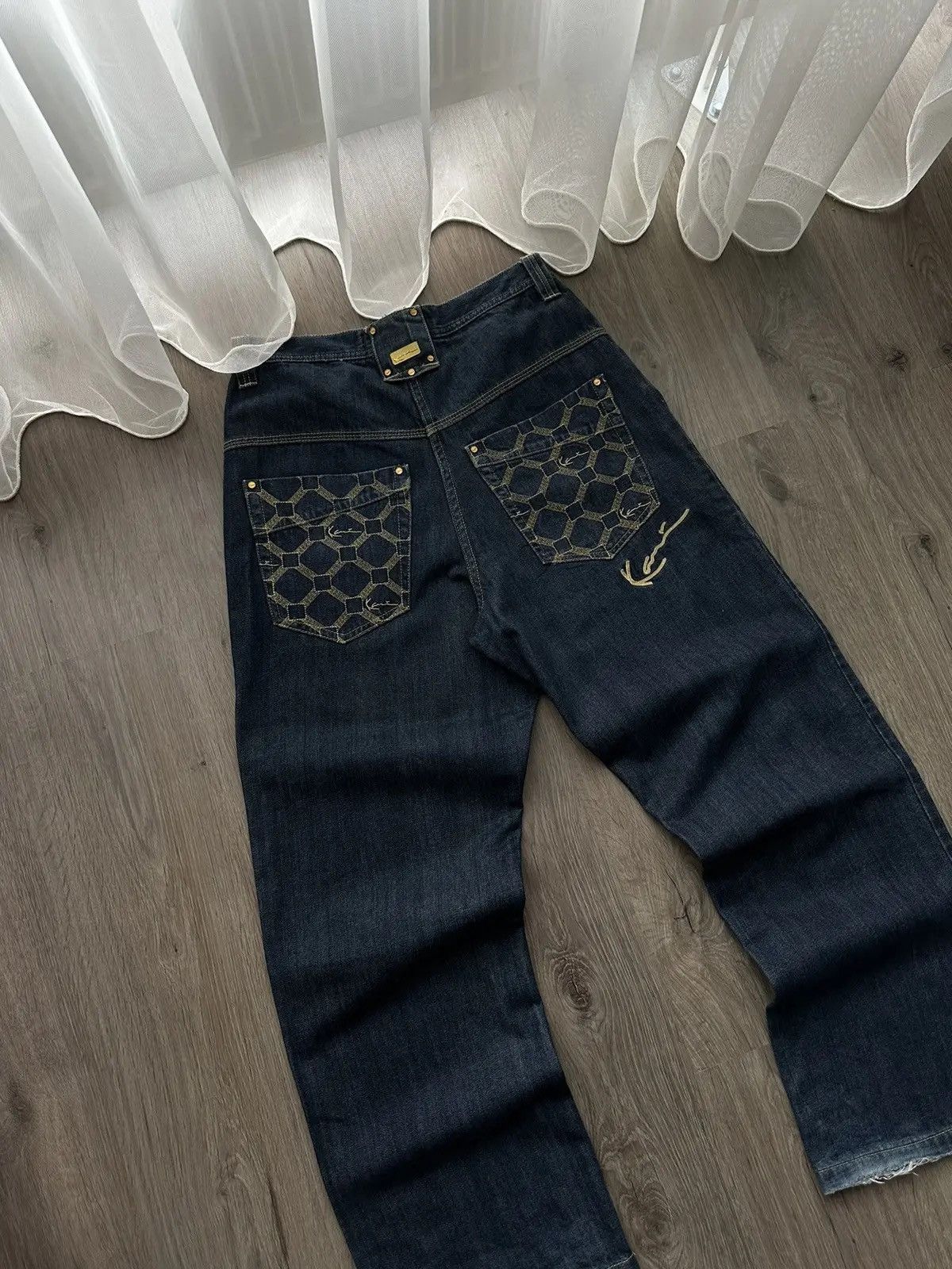 Karl Kani × Vintage Vintage Karl Kani Baggy Blue Rap Y2K Pants Size US 32 / EU 48 - 7 Thumbnail