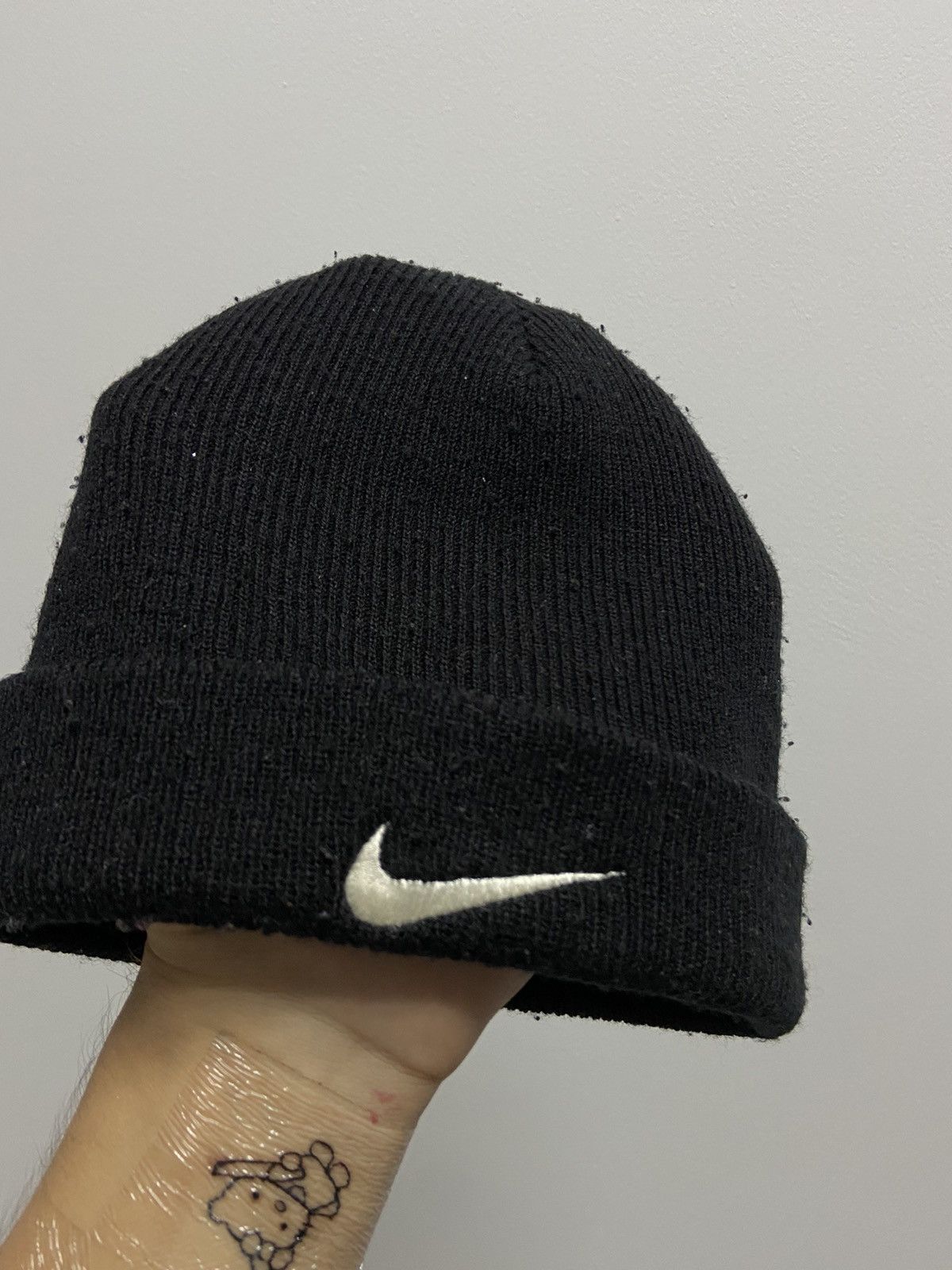 Nike × Vintage Nike Hat Vintage Beanie Small Embroidered Swoosh Logo Size ONE SIZE - 3 Thumbnail